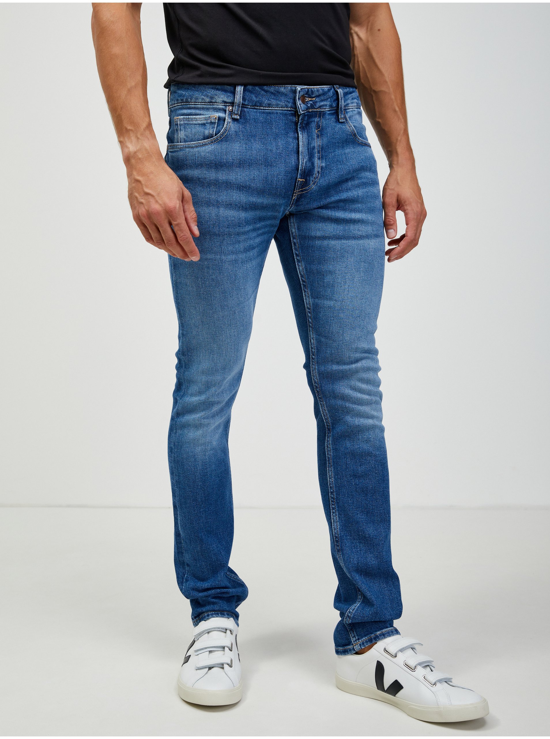 E-shop Modré pánské skinny fit džíny Guess Miami