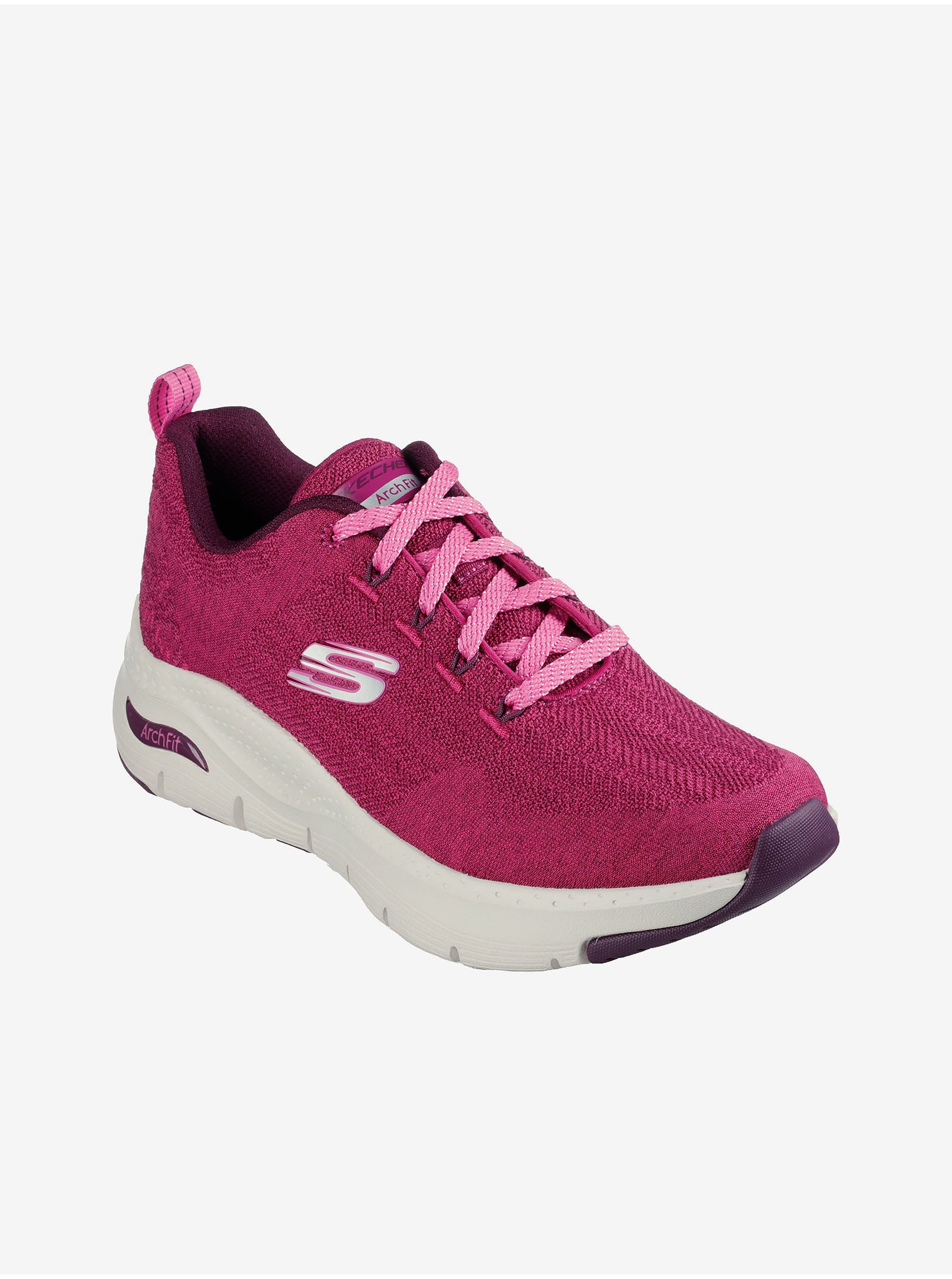 E-shop Tmavě růžové dámské tenisky Skechers
