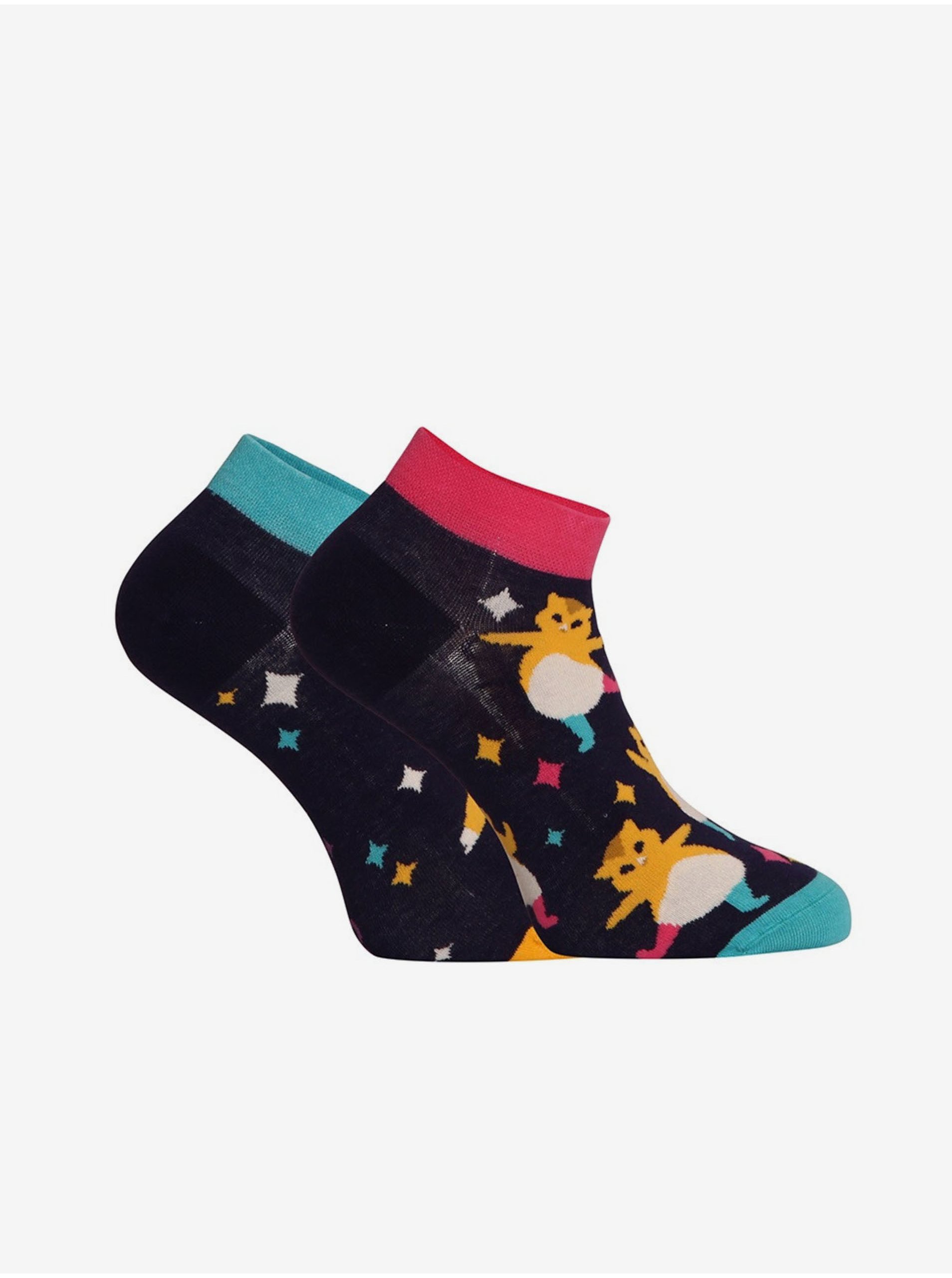 Levně Černé unisex vzorované ponožky Dedoles Párty křečci