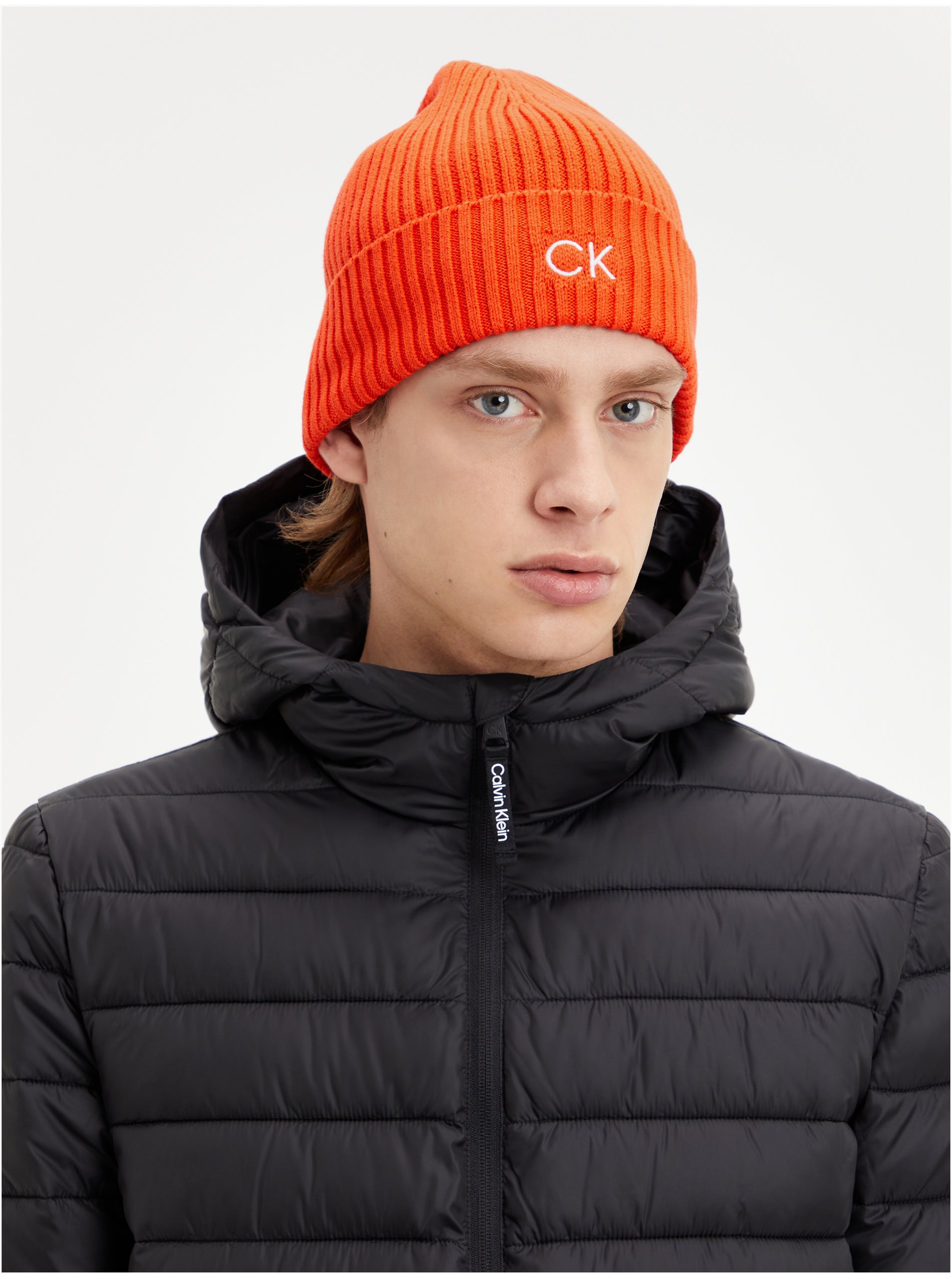 Lacno Čiapky, šály, rukavice pre mužov Calvin Klein - oranžová