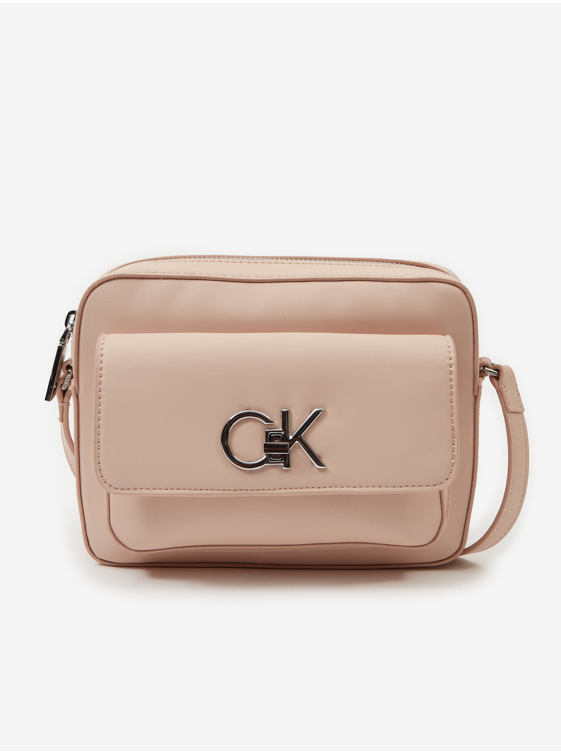 Levně Světle růžová crossbody kabelka Calvin Klein