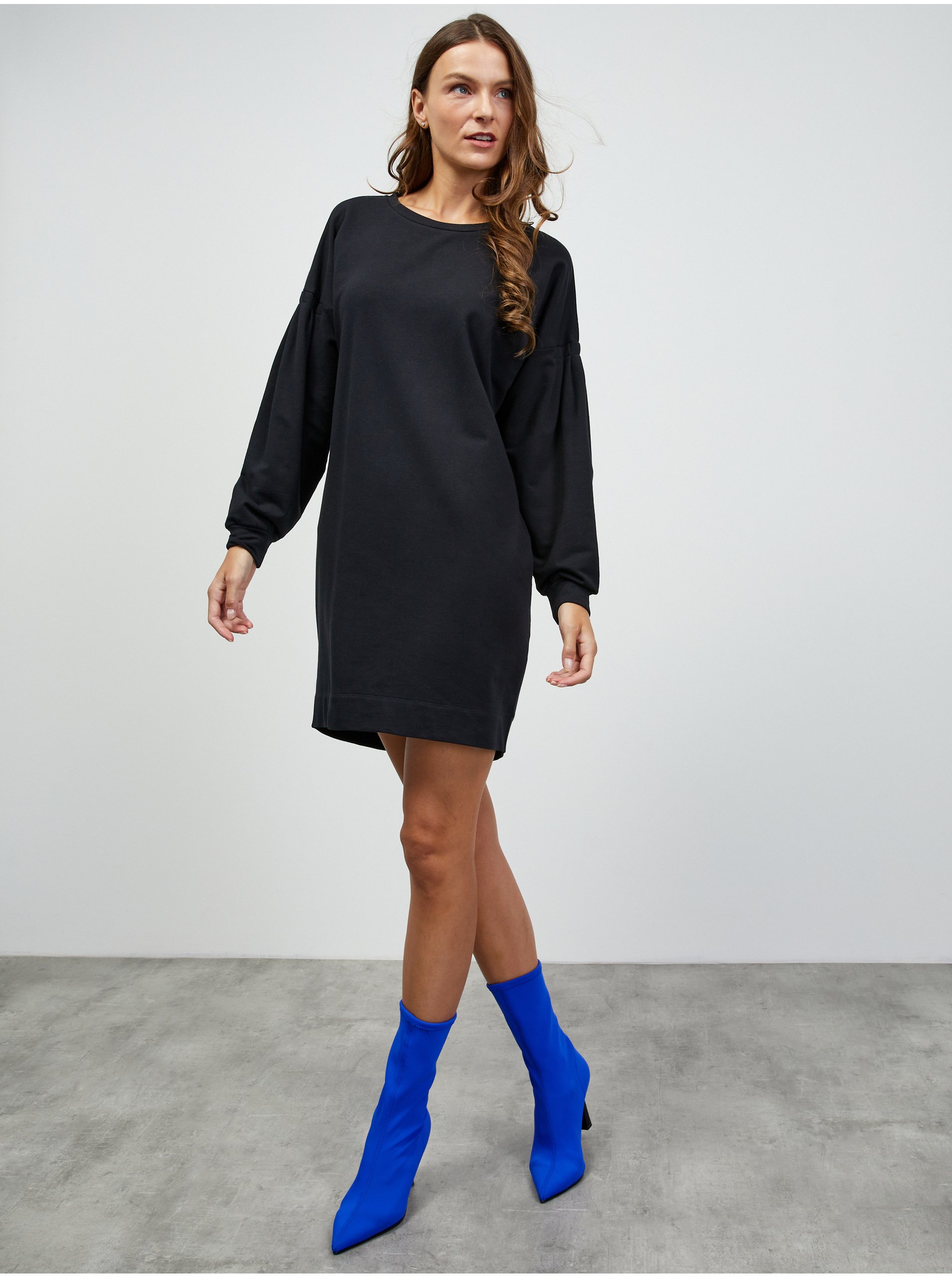E-shop Černé dámské mikinové basic šaty ZOOT.lab Sloane