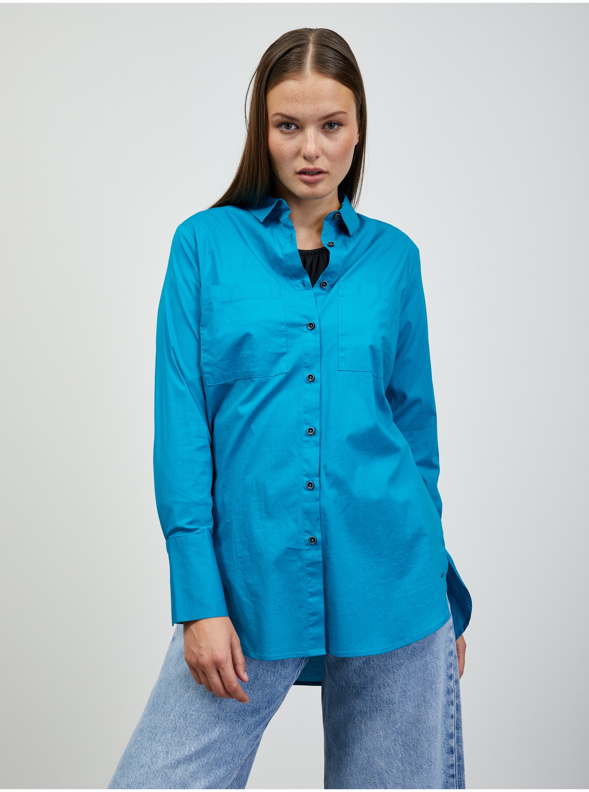 Levně Modrá dámská košile ZOOT.lab Chelsea