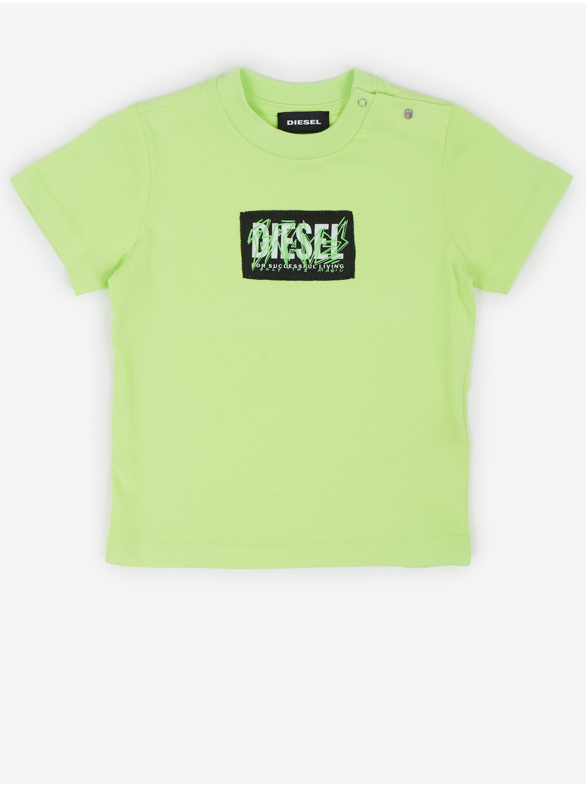 Levně Světle zelené klučičí tričko Diesel