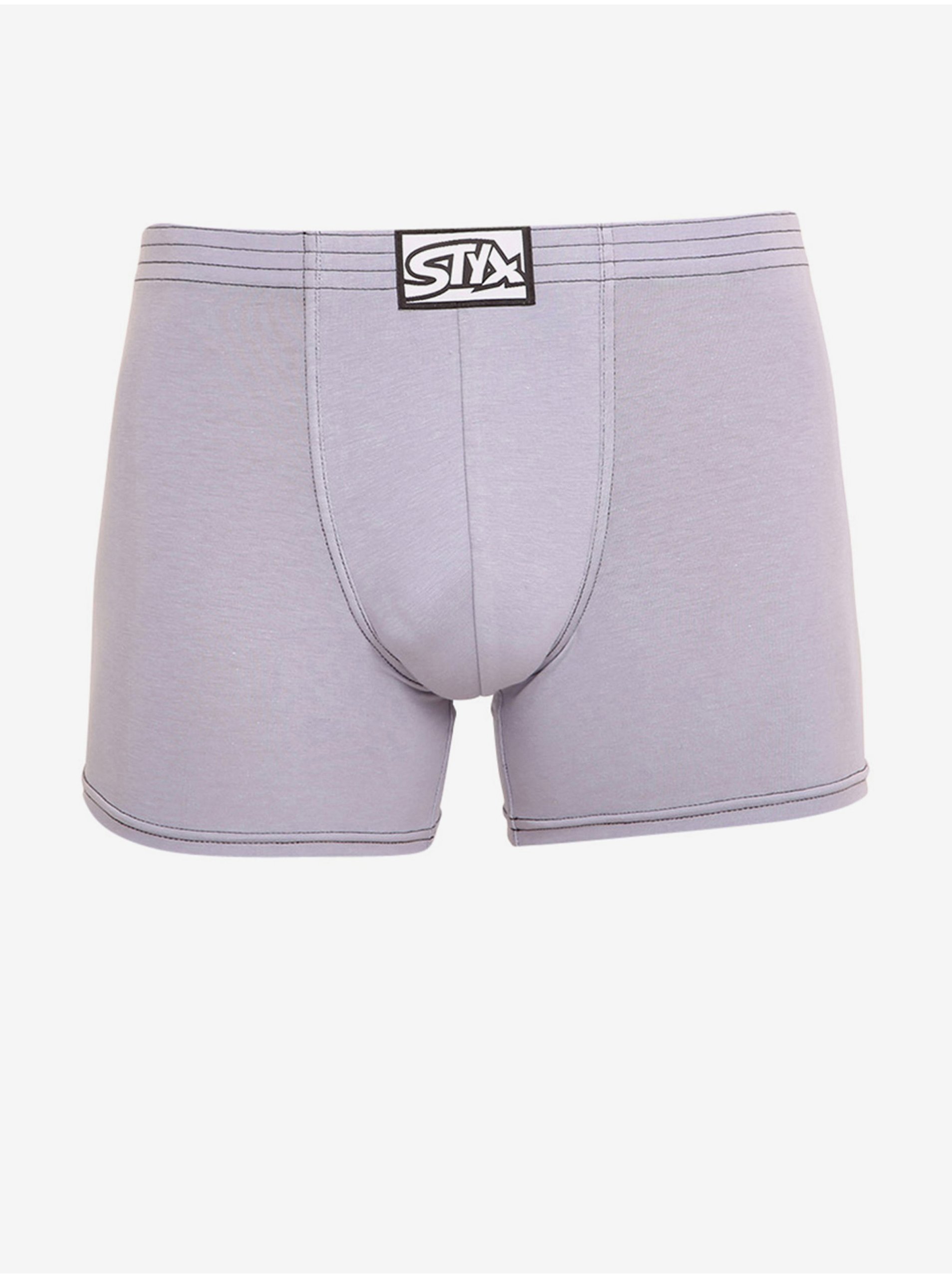 Pánské boxerky Styx long klasická guma světle šedé