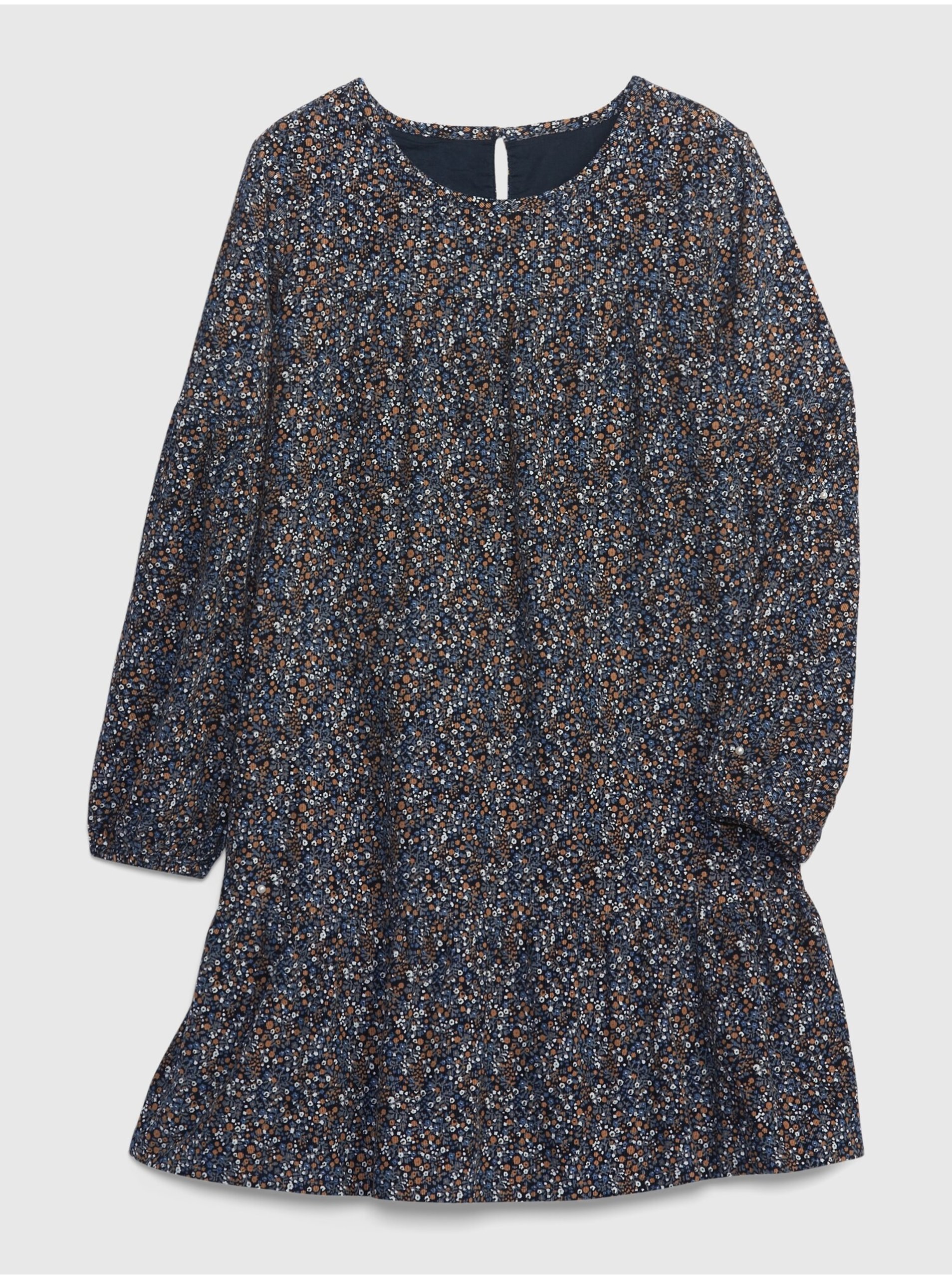 E-shop Tmavě modré holčičí vzorované šaty GAP