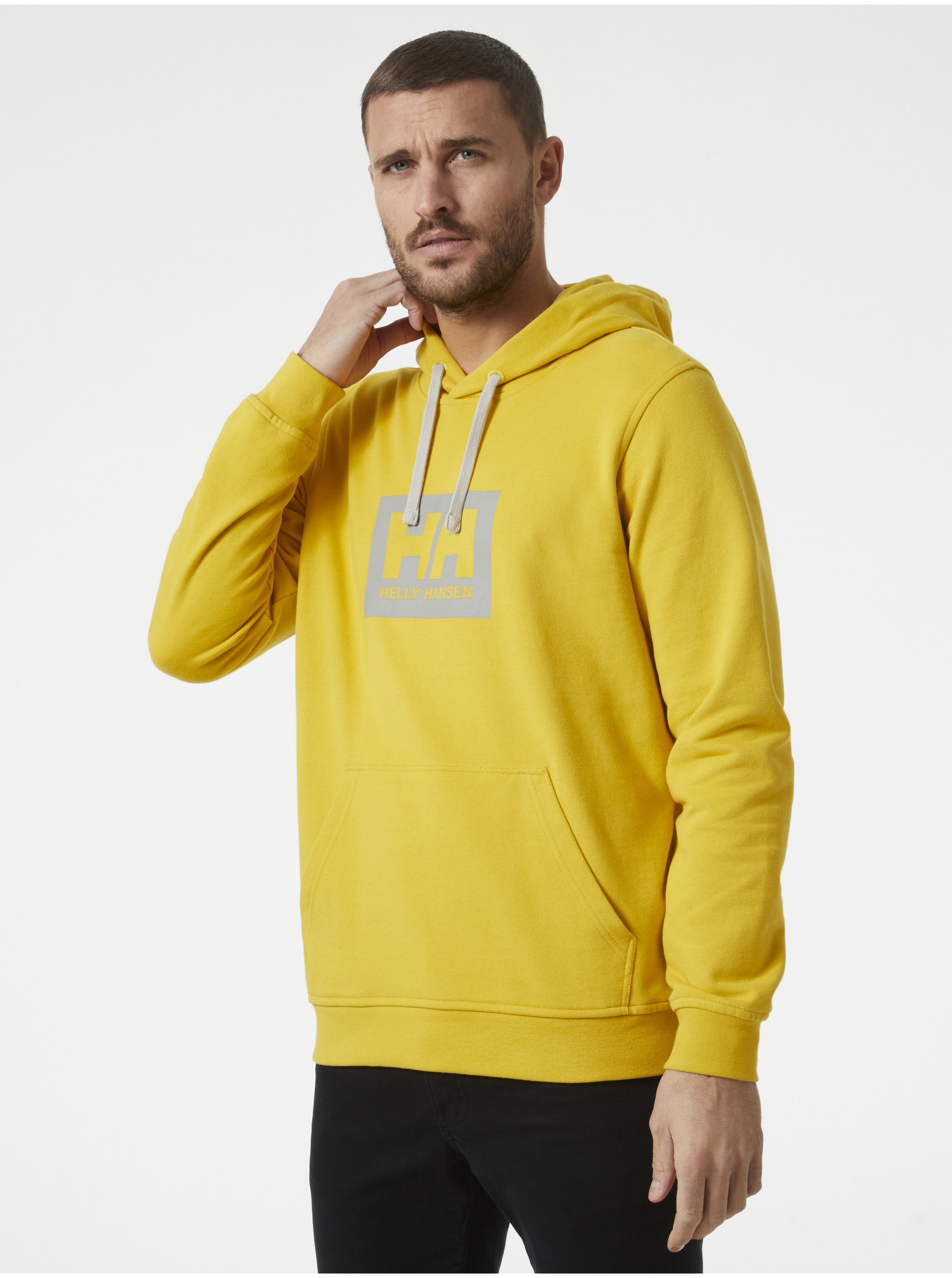 E-shop Žlutá pánská mikina s kapucí HELLY HANSEN