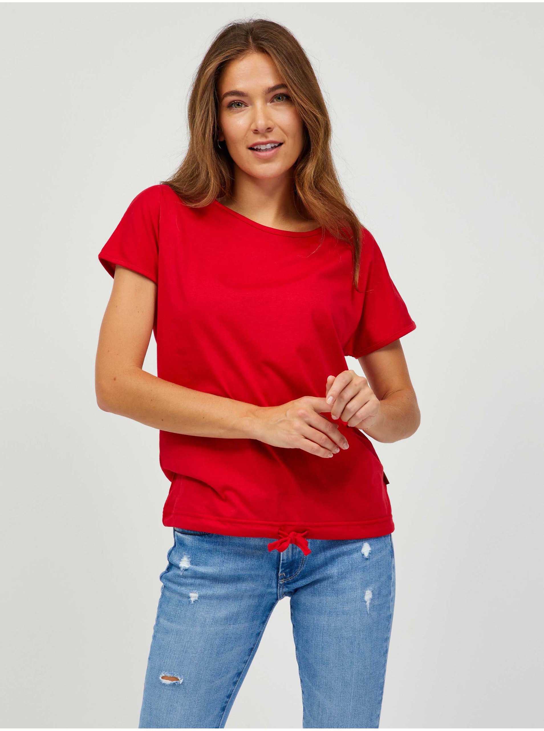 Levně Červené dámské tričko SAM 73 Kaufi