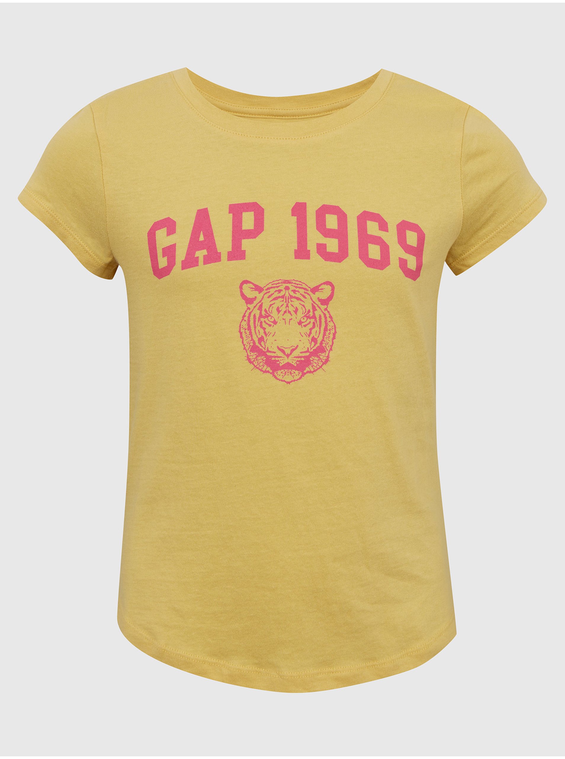 Levně Žluté holčičí tričko GAP 1969