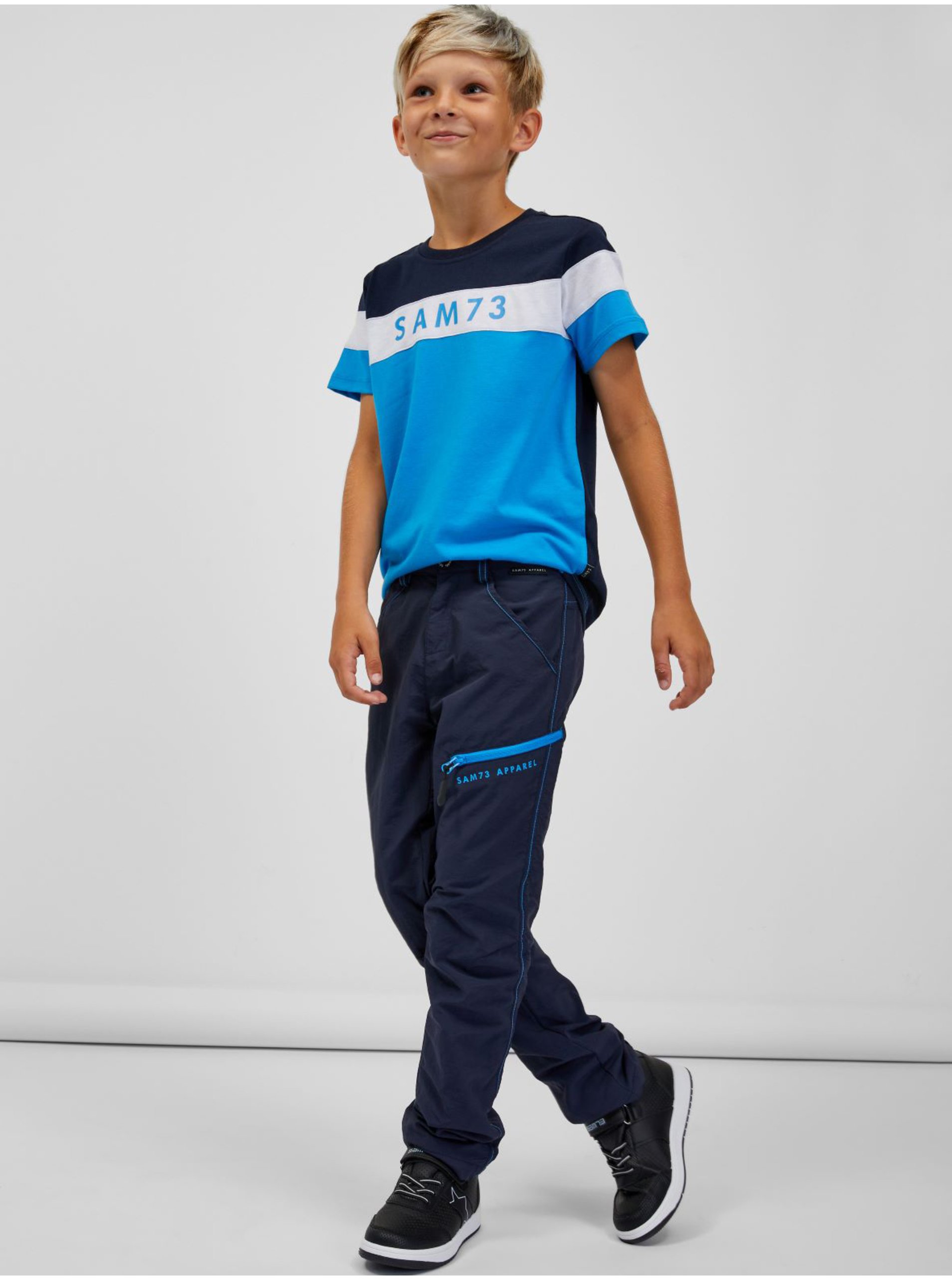 E-shop Tmavě modré dětské kalhoty SAM 73 Marisol
