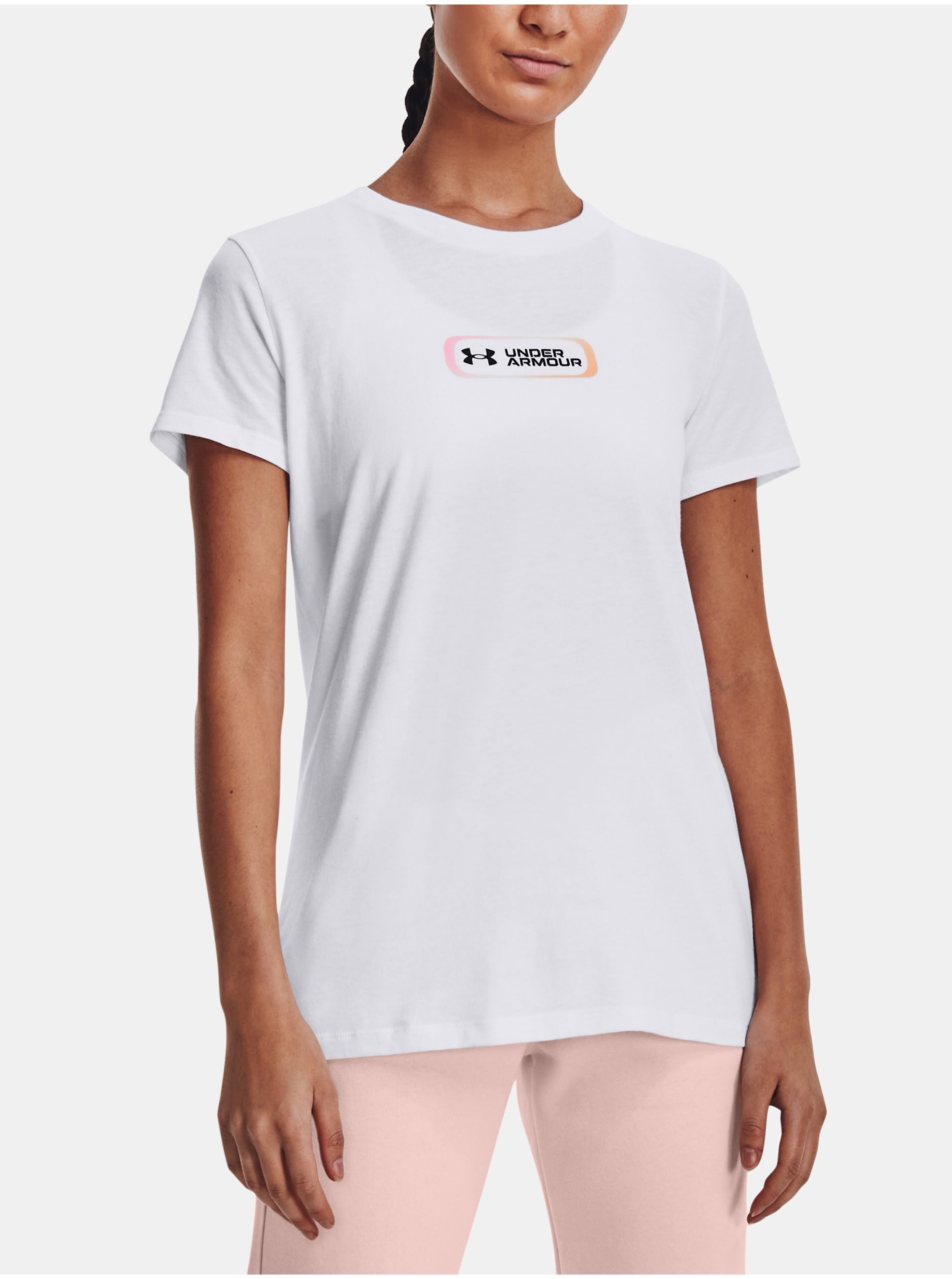 E-shop Biele dámske tričko Under Armour UA GRADIENT PILL SS