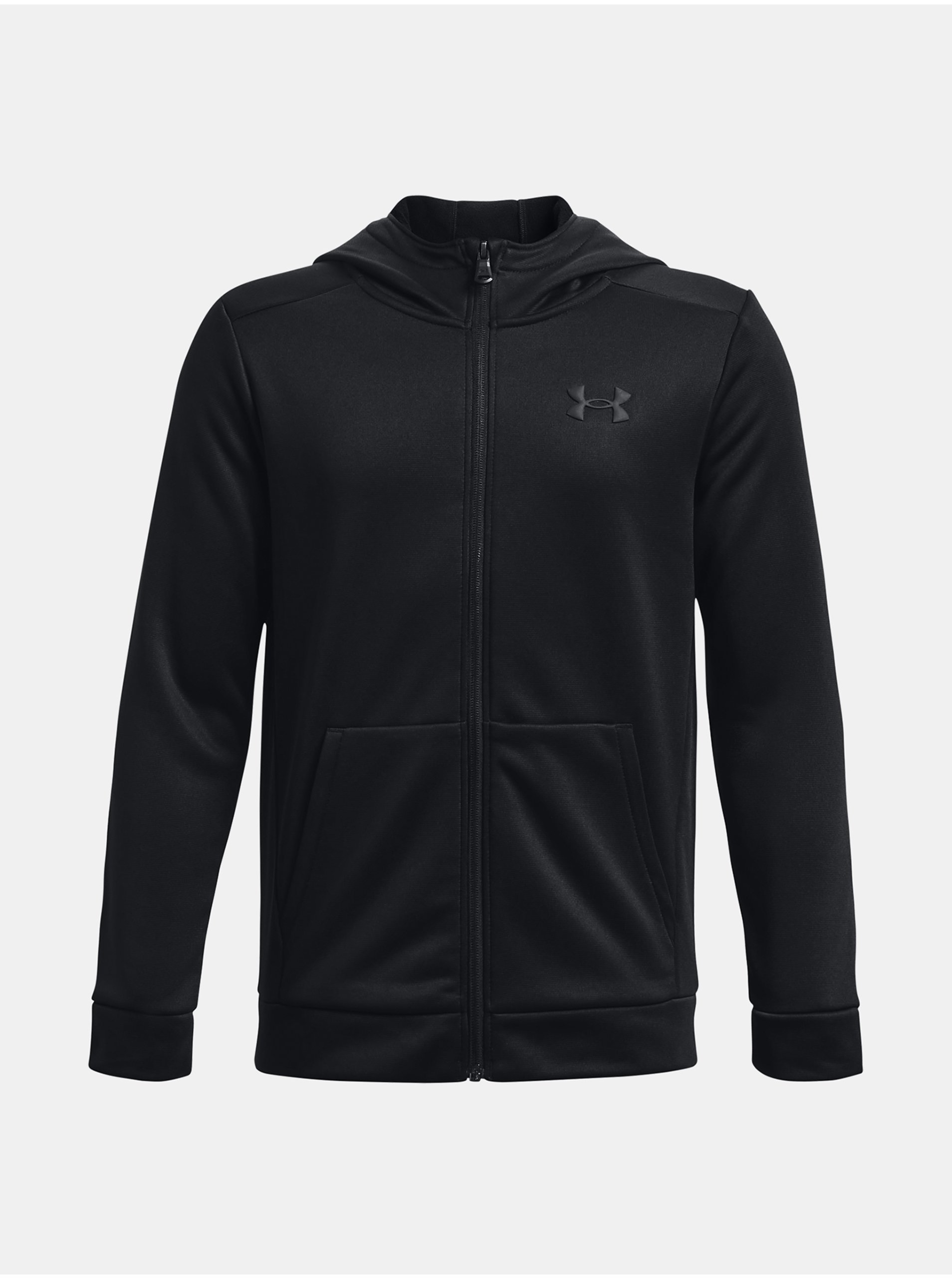 Lacno Čierna chlapčenská mikina Under Armour UA Armour Fleece FZ