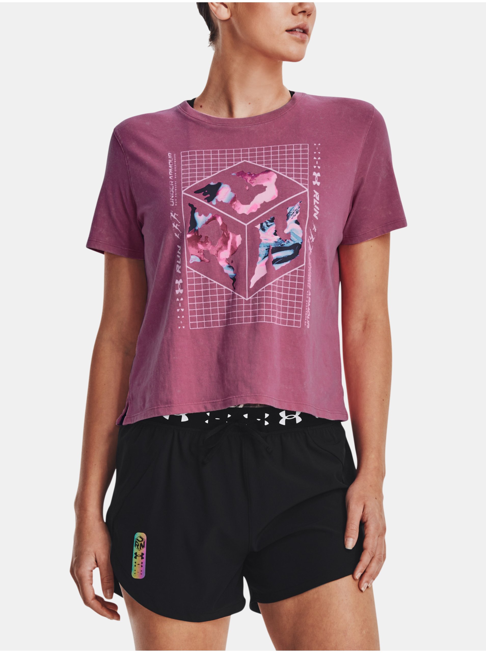 E-shop Růžové dámské tričko Under Armour UA Run Anywhere SS