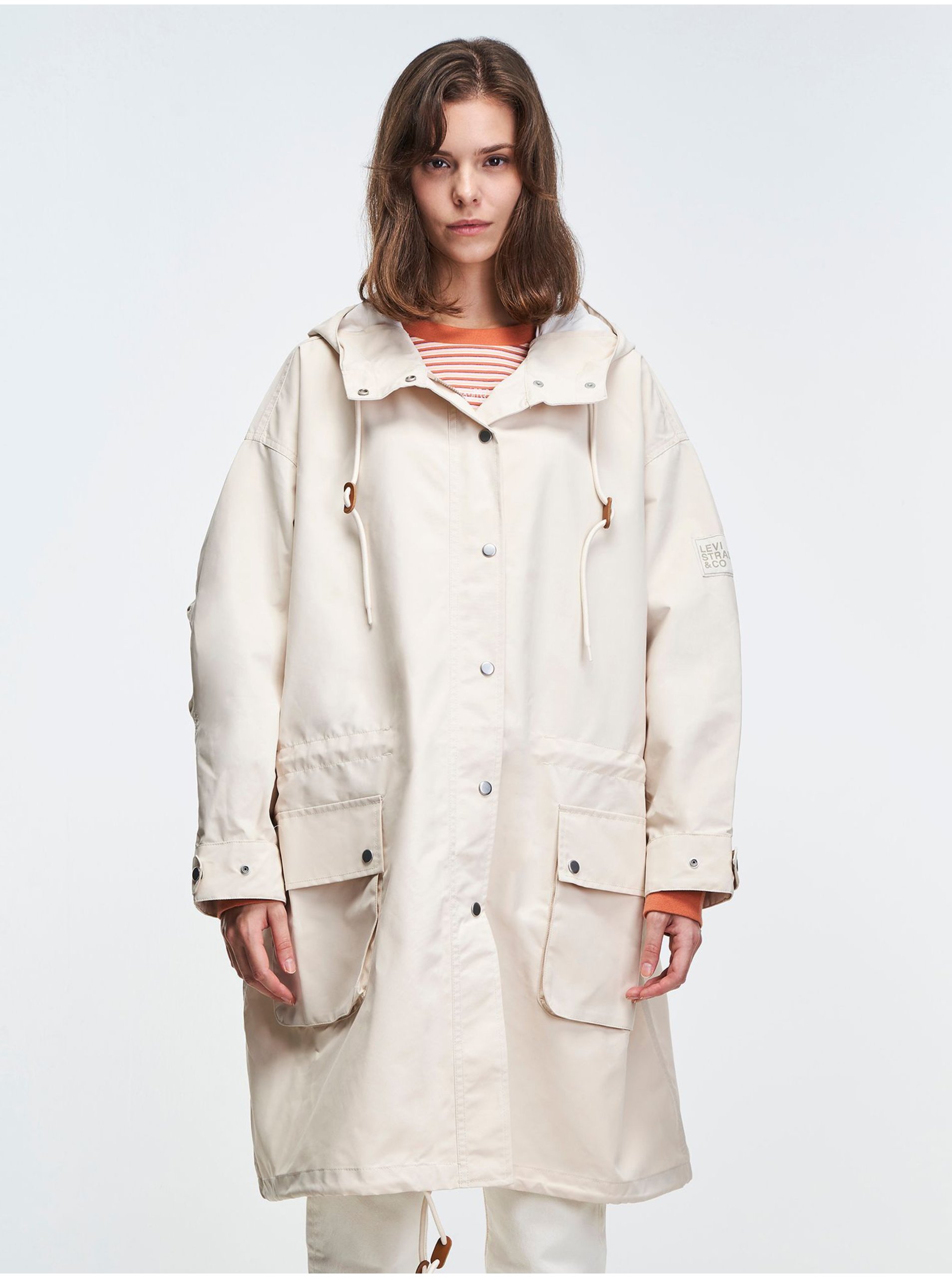 E-shop Béžový dámský lehký nepromokavý oversize kabát Levi's® Sloan