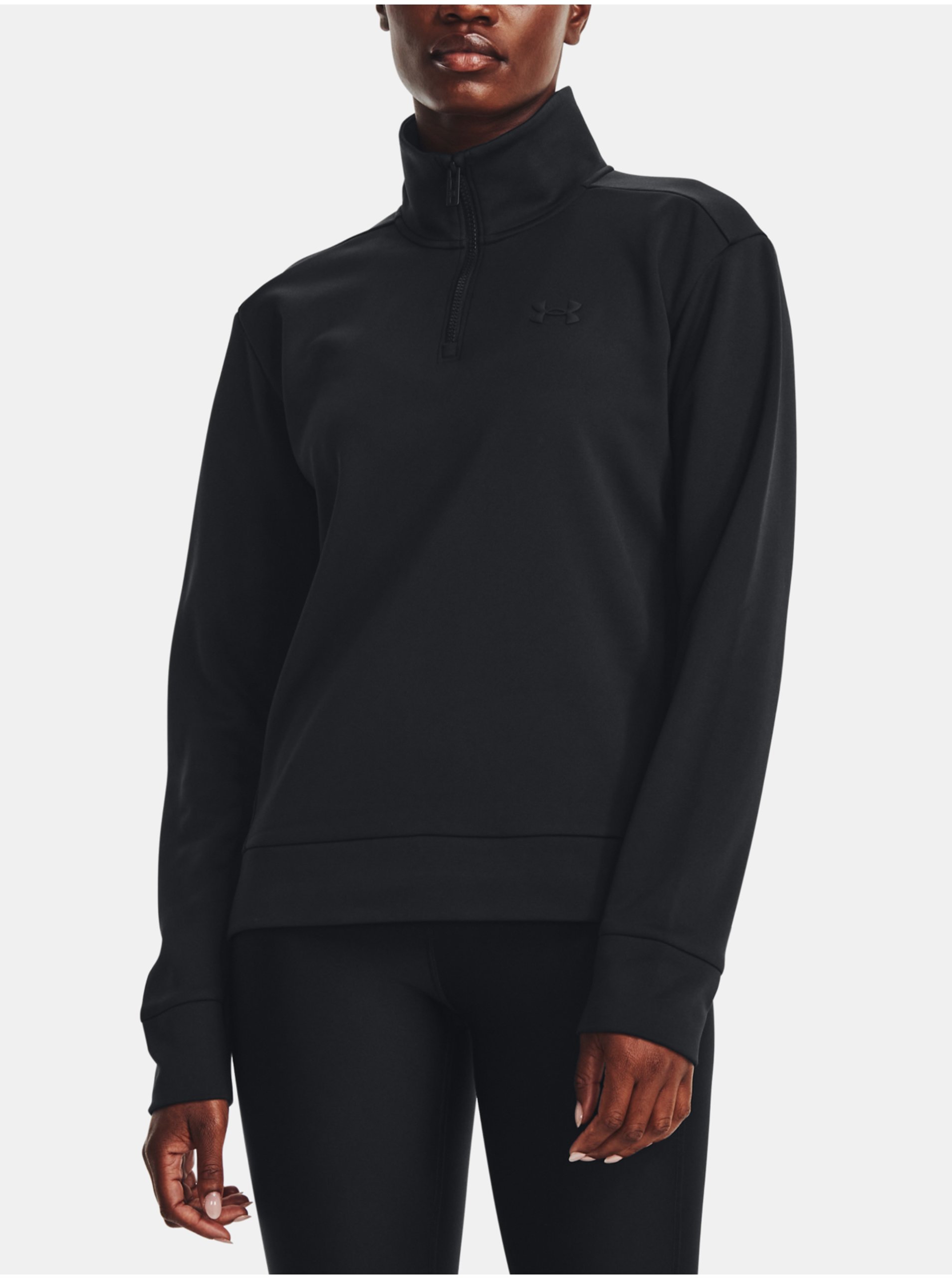 Lacno Čierna dámska mikina Under Armour Fleece QZ