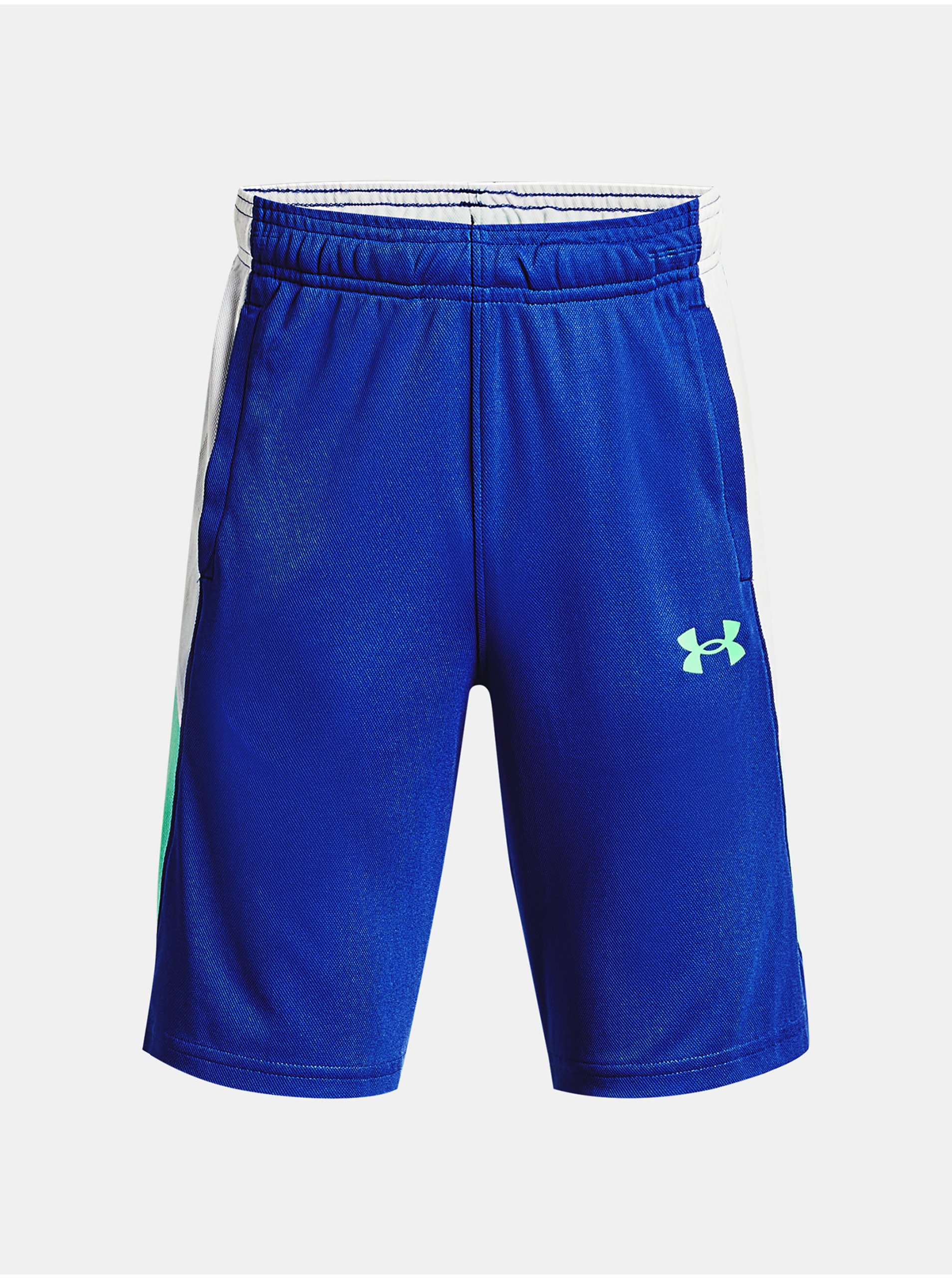 Levně Zeleno-modré klučičí kraťasy Under Armour UA BASELINE SHORT MFO