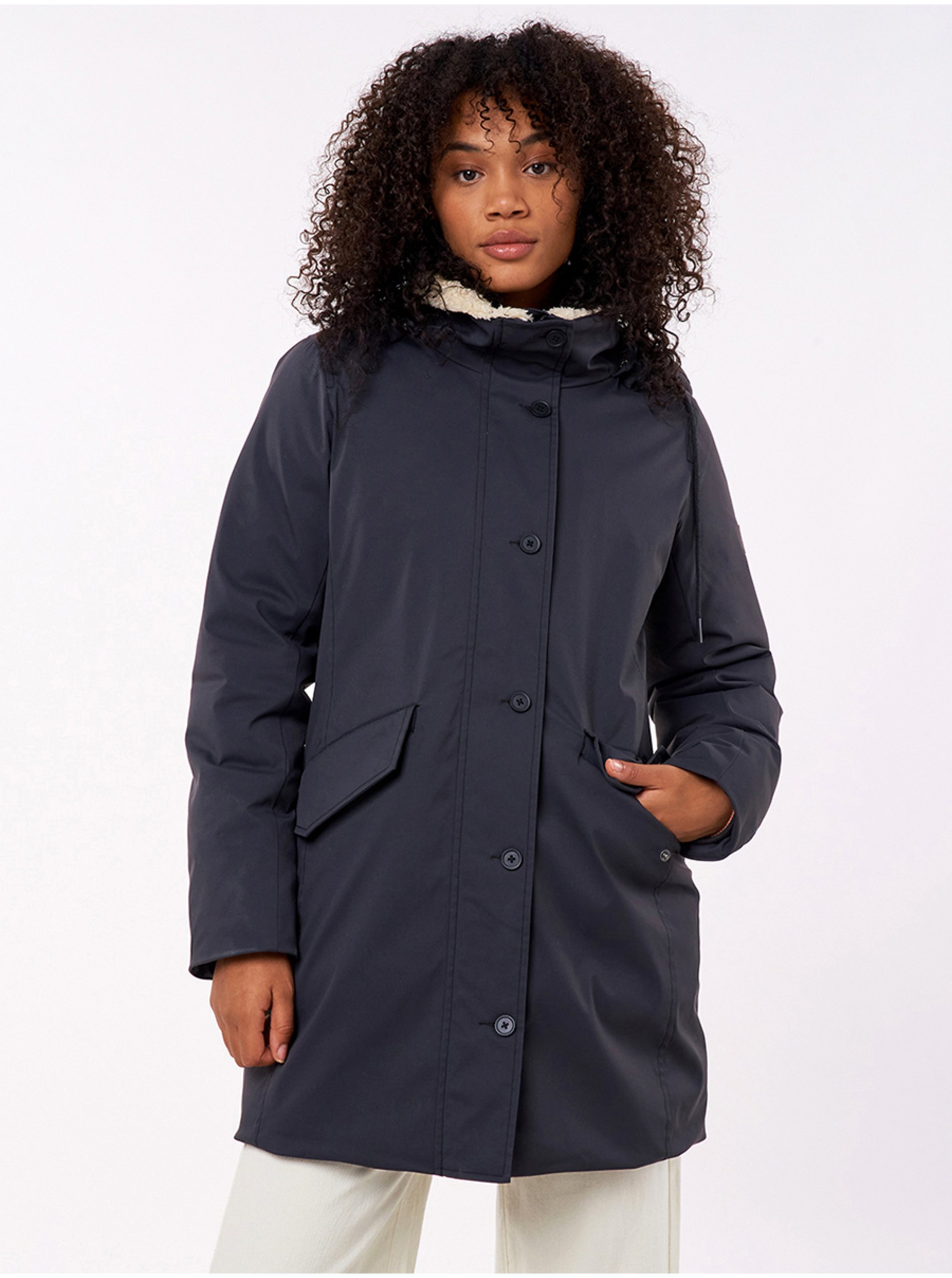 E-shop Tmavě modrá dámská zimní bunda s kapucí Rip Curl