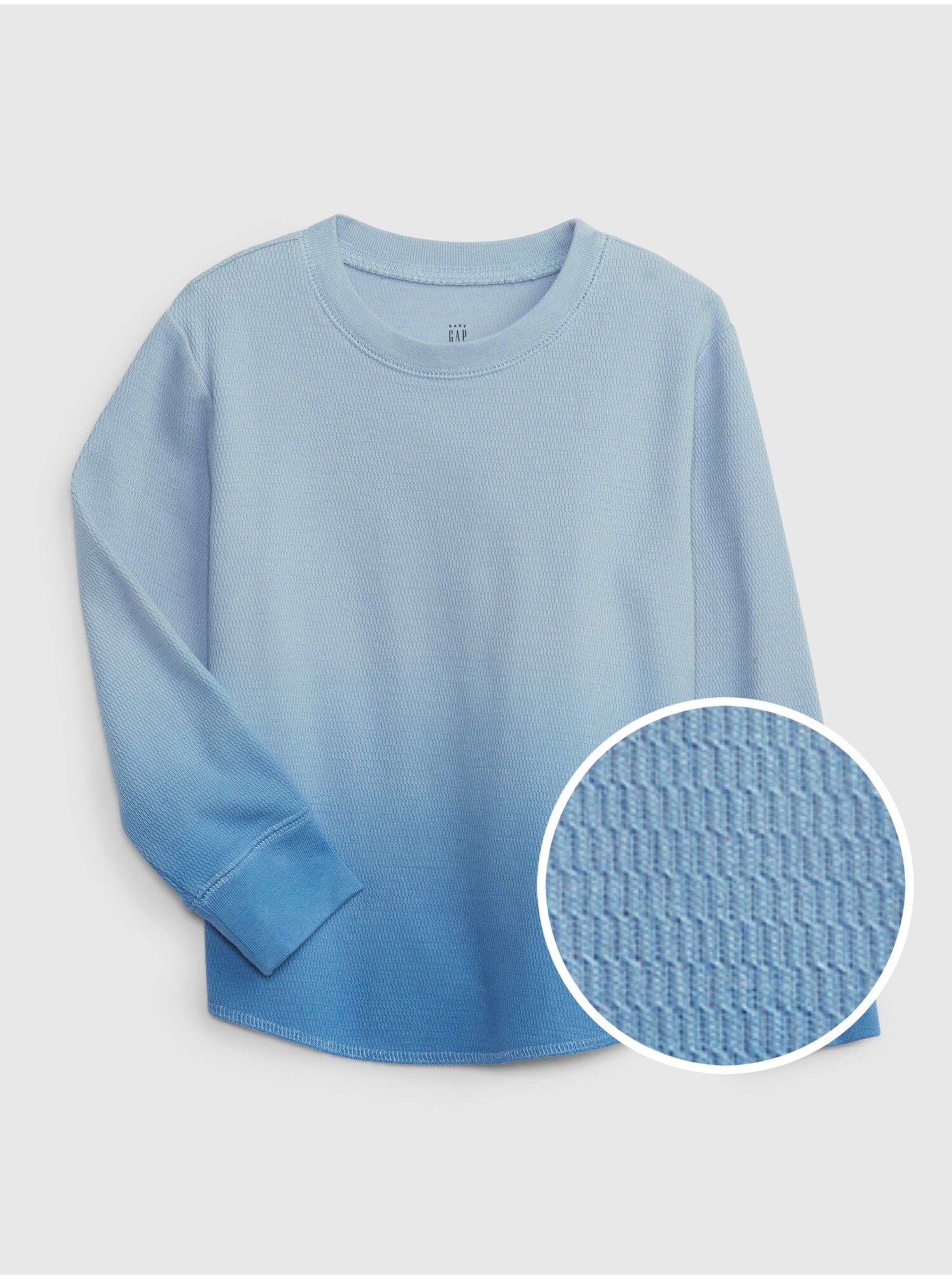 Lacno Modré chlapčenské bavlnené tričko GAP