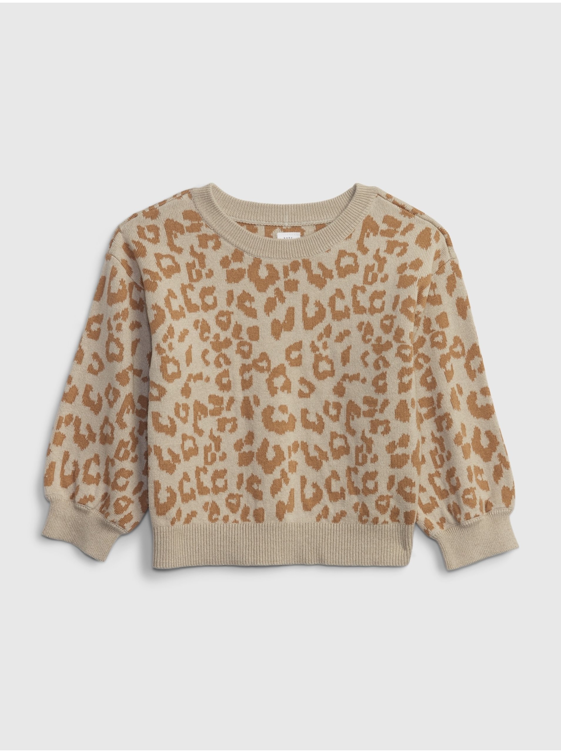 Lacno Béžový dievčenský sveter leopard GAP