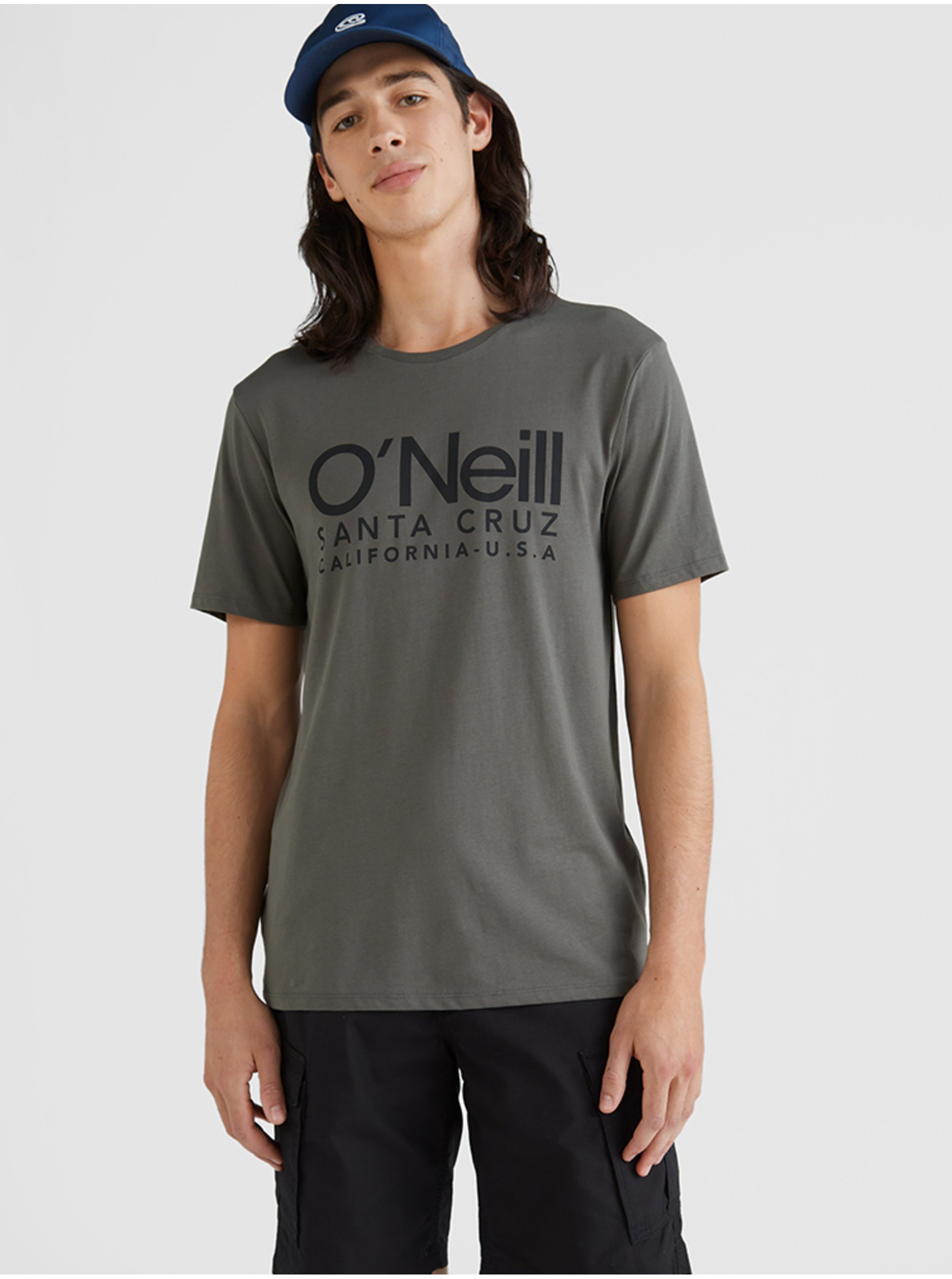 Levně Tmavě zelené pánské tričko O'Neill Cali