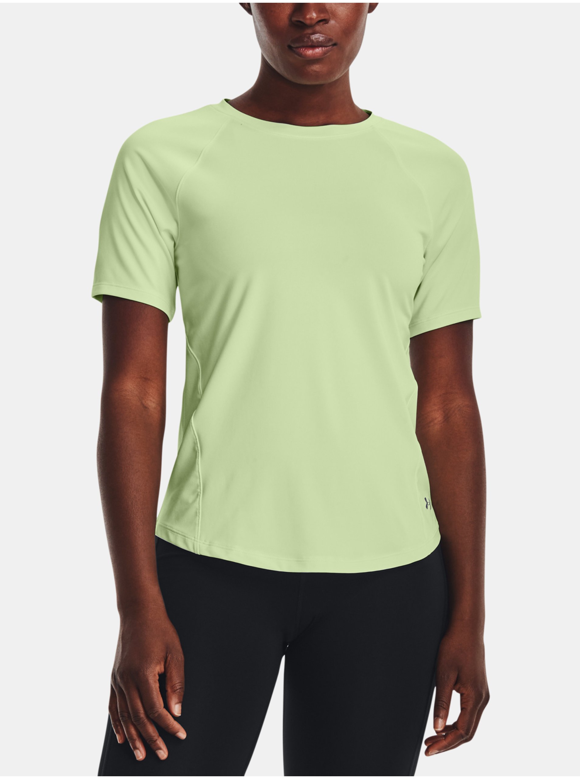 Levně Světle zelené dámské sportovní tričko Under Armour Rush