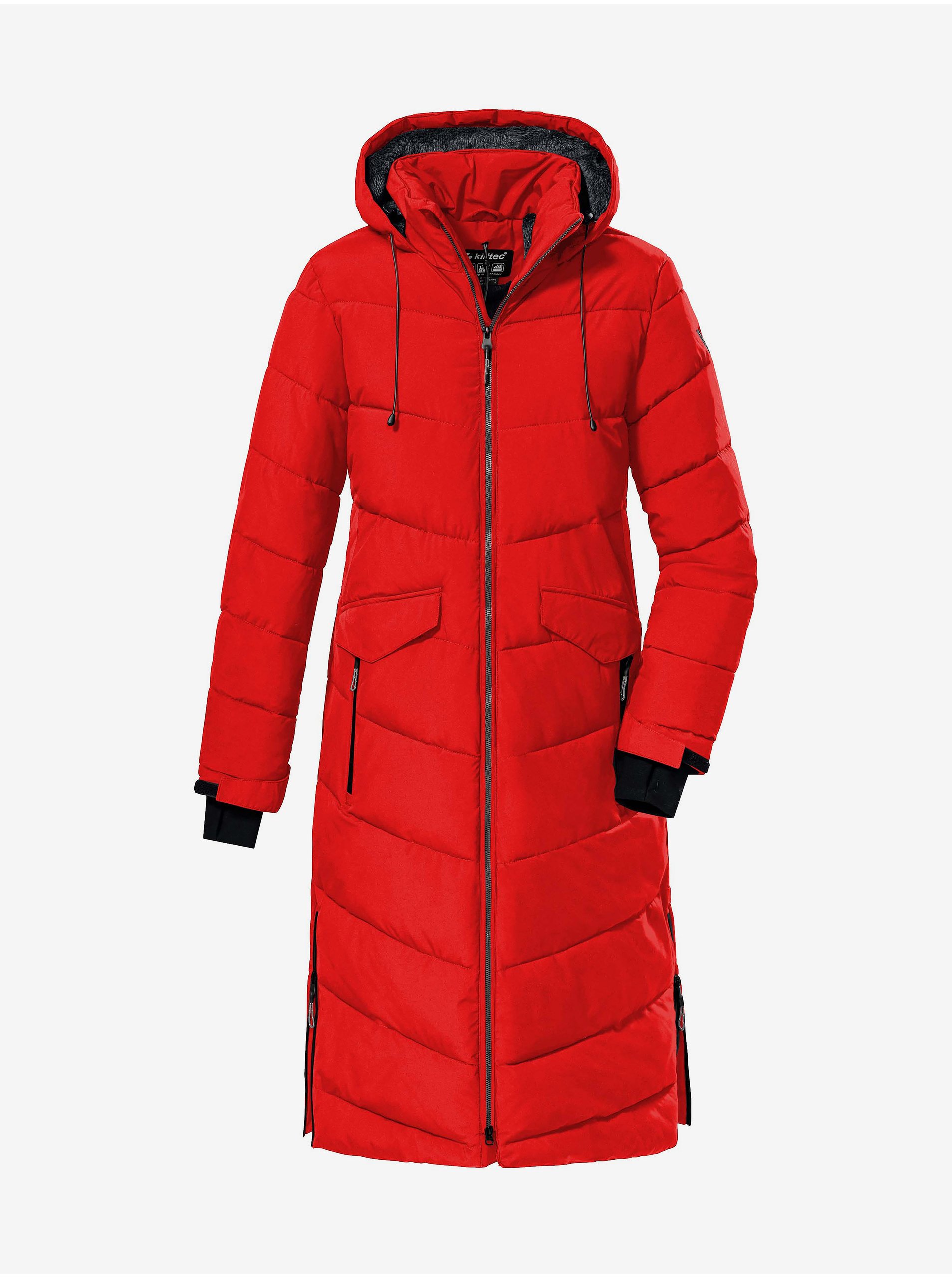 Levně Červený dámský zimní kabát killtec