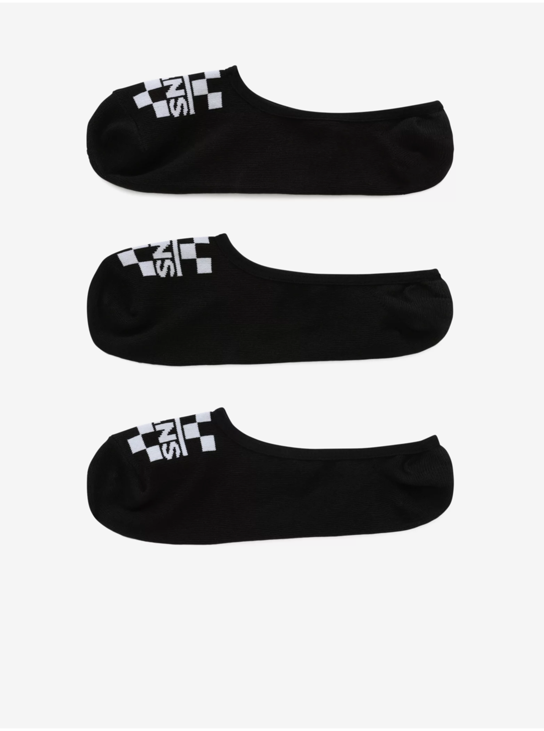 Levně Sada tří párů ponožek v černé barvě VANS