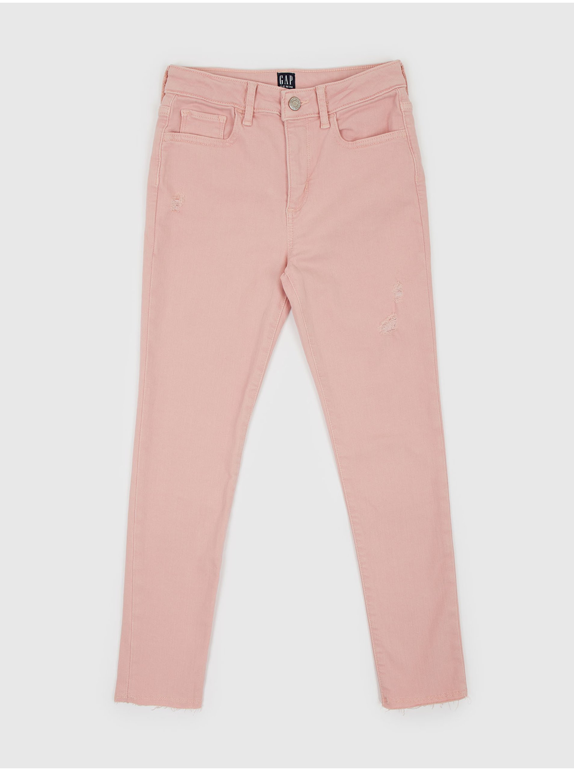 E-shop Růžové holčičí džíny GAP high rise color