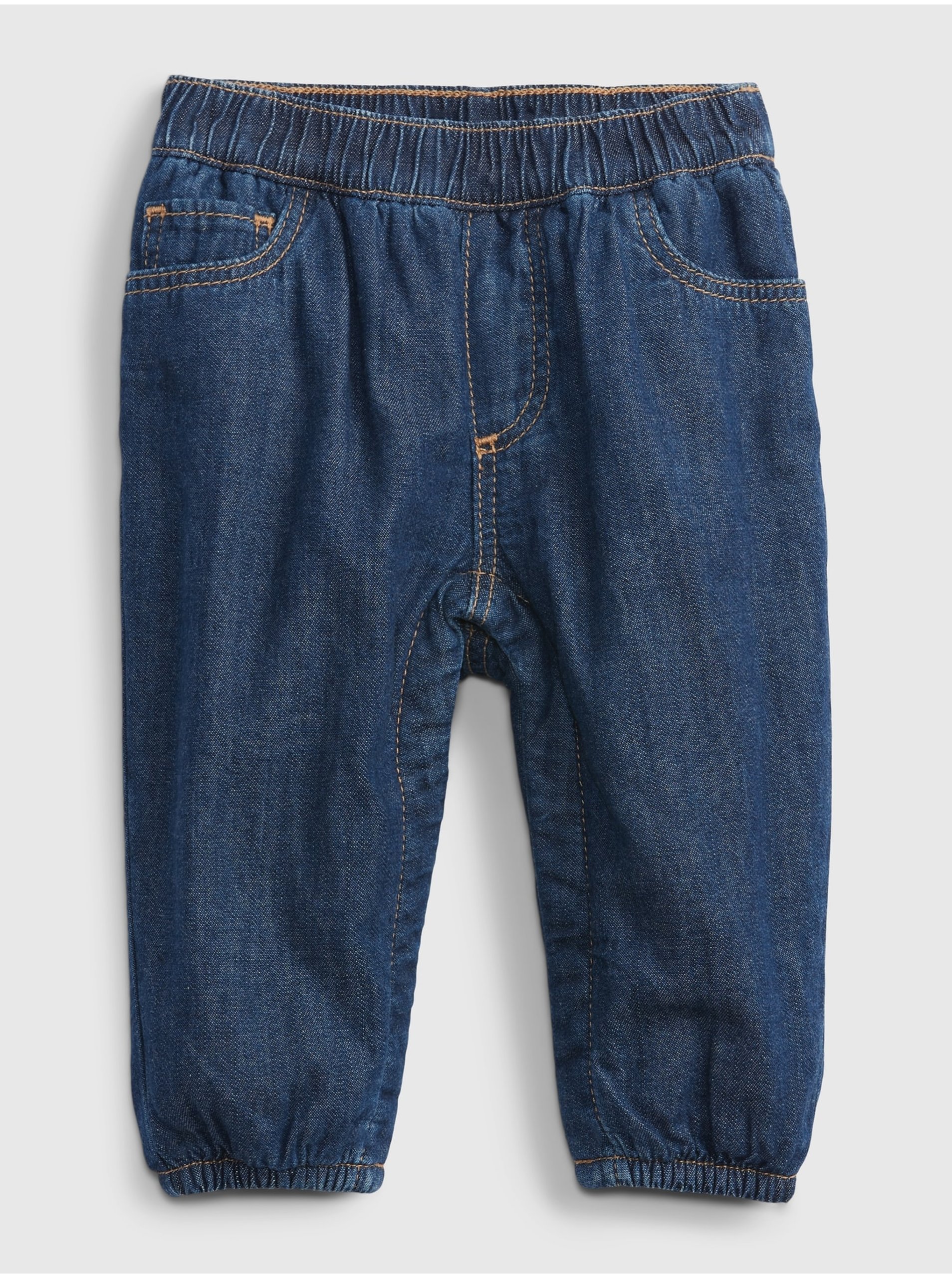 E-shop Tmavě modré holčičí zateplené džíny GAP