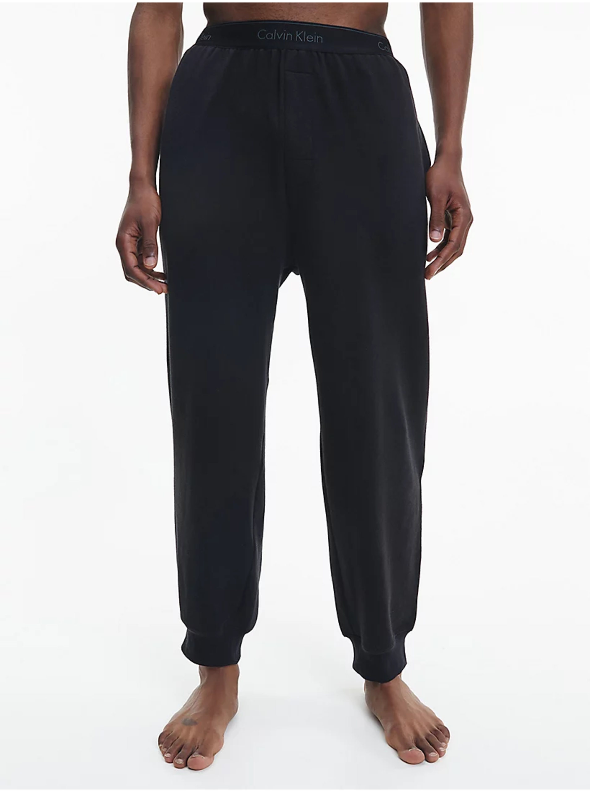 Lacno Čierne pánske nohavice na spanie Calvin Klein Underwear