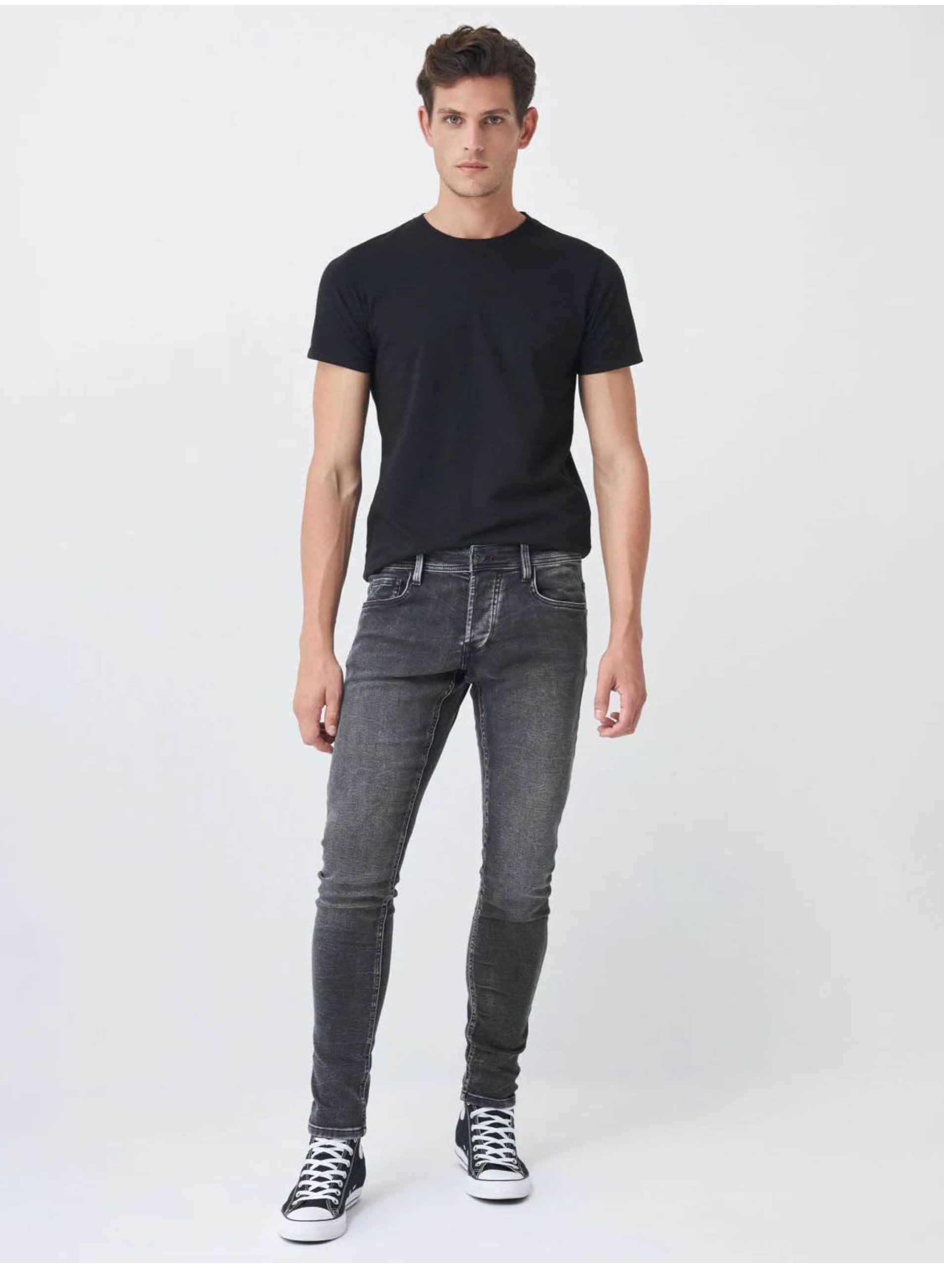 E-shop Šedé pánské skinny fit džíny Salsa Jeans