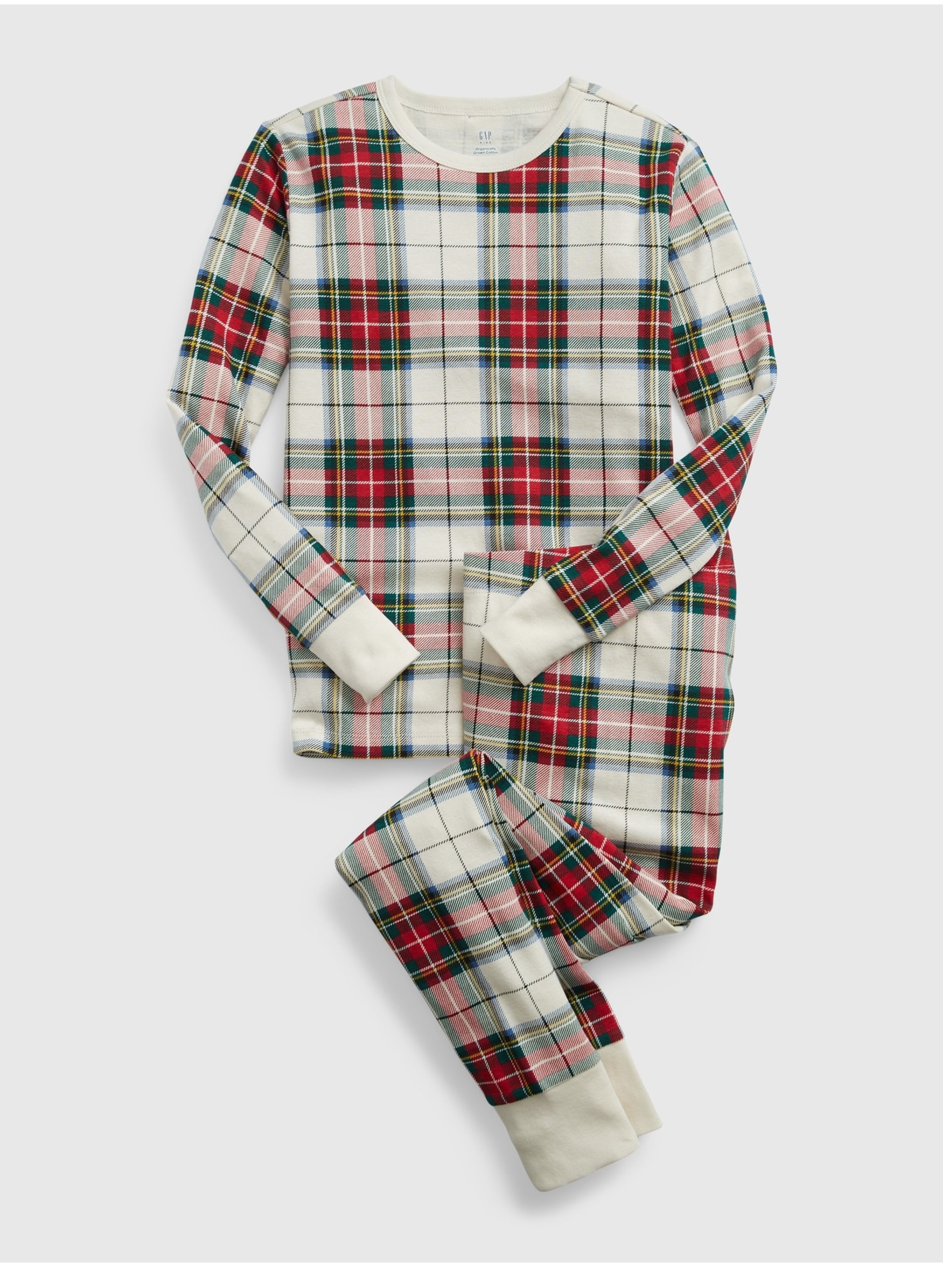 Levně Barevné dětské kostkované pyžamo GAP