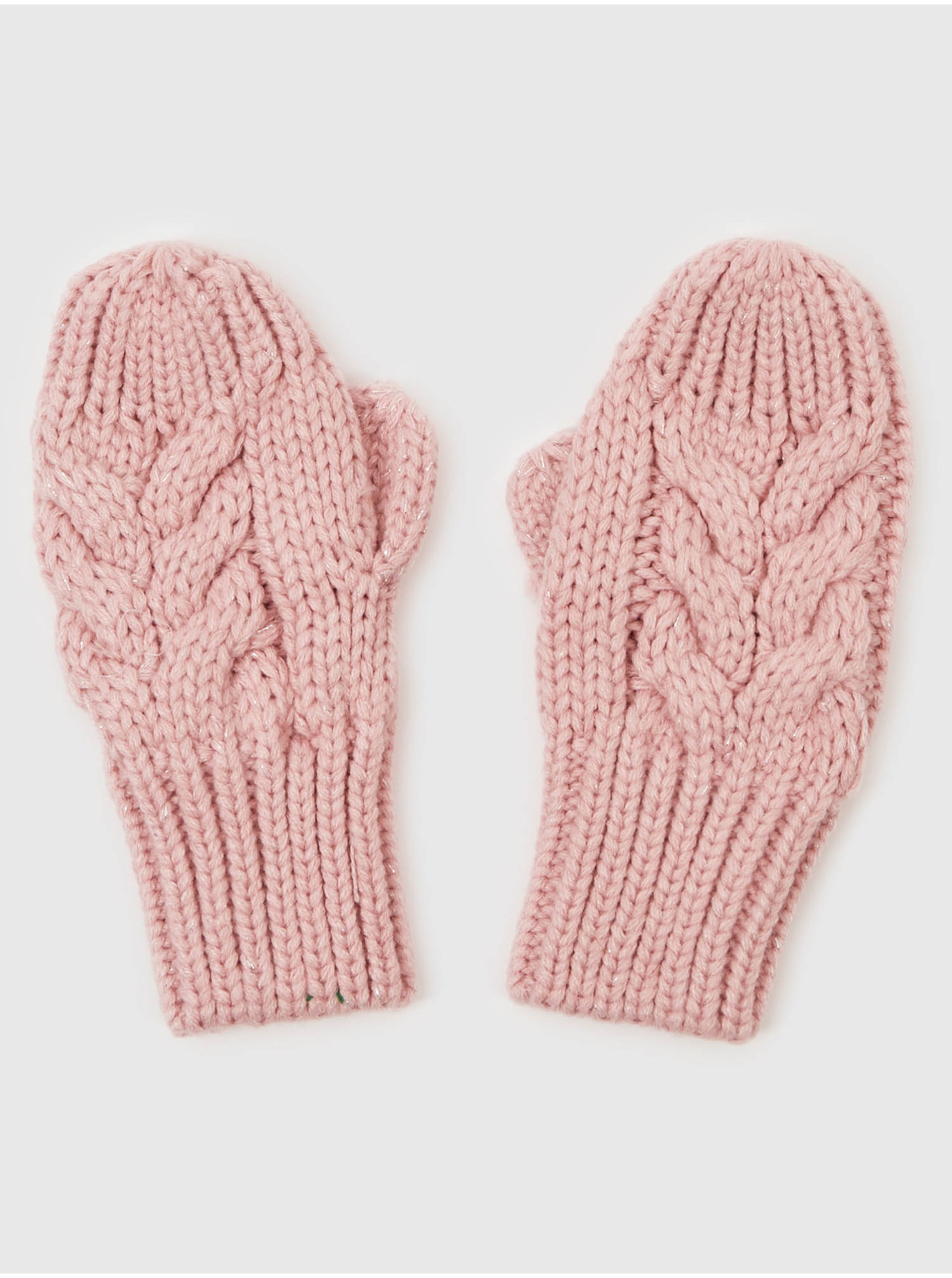 Lacno Ružové detské pletené rukavice GAP