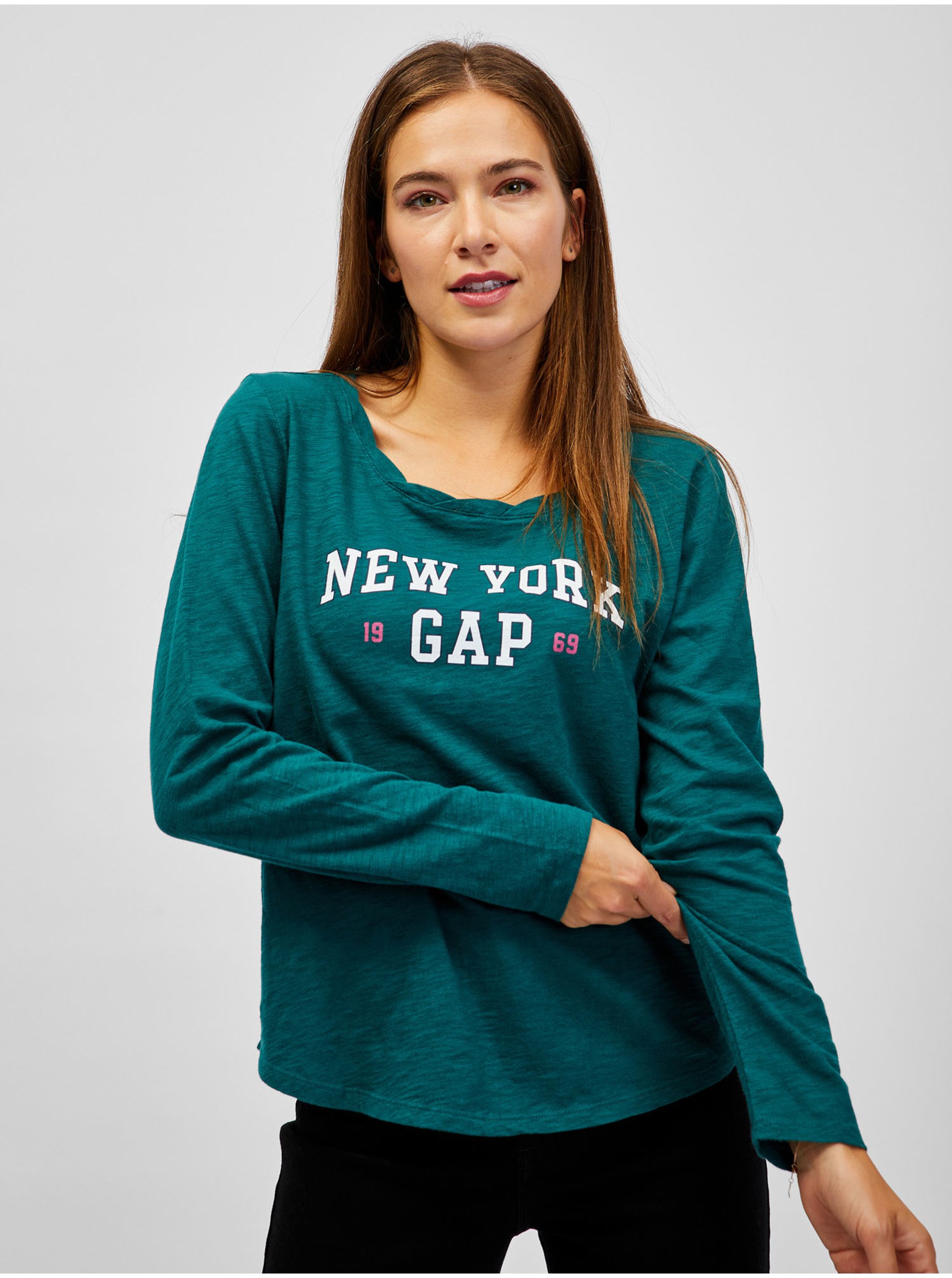 Levně Zelené tričko New York GAP organic