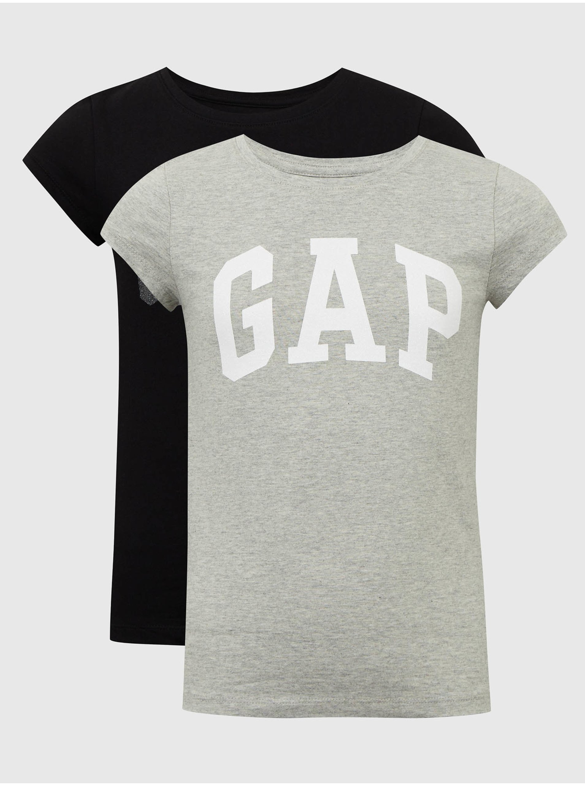 Levně Barevná dívčí trička s logem GAP, 2ks
