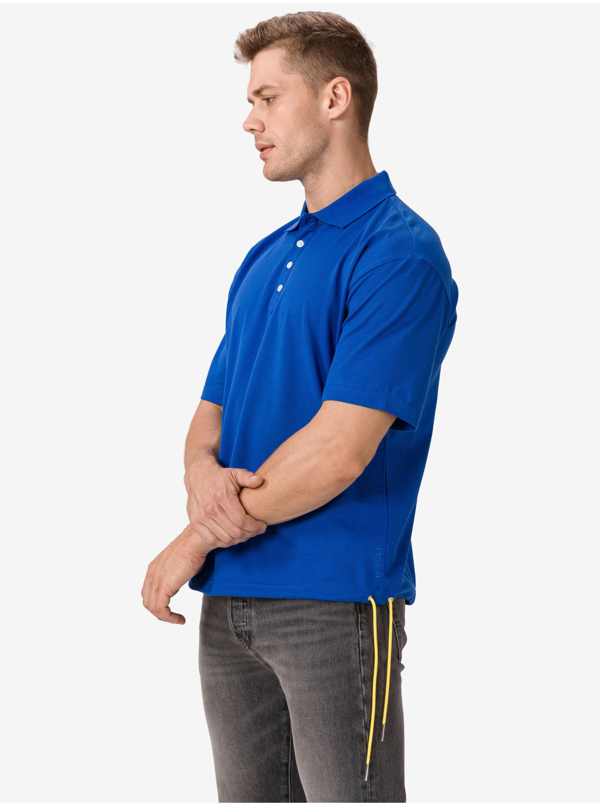E-shop Modré pánské polo tričko Diesel T-Plato