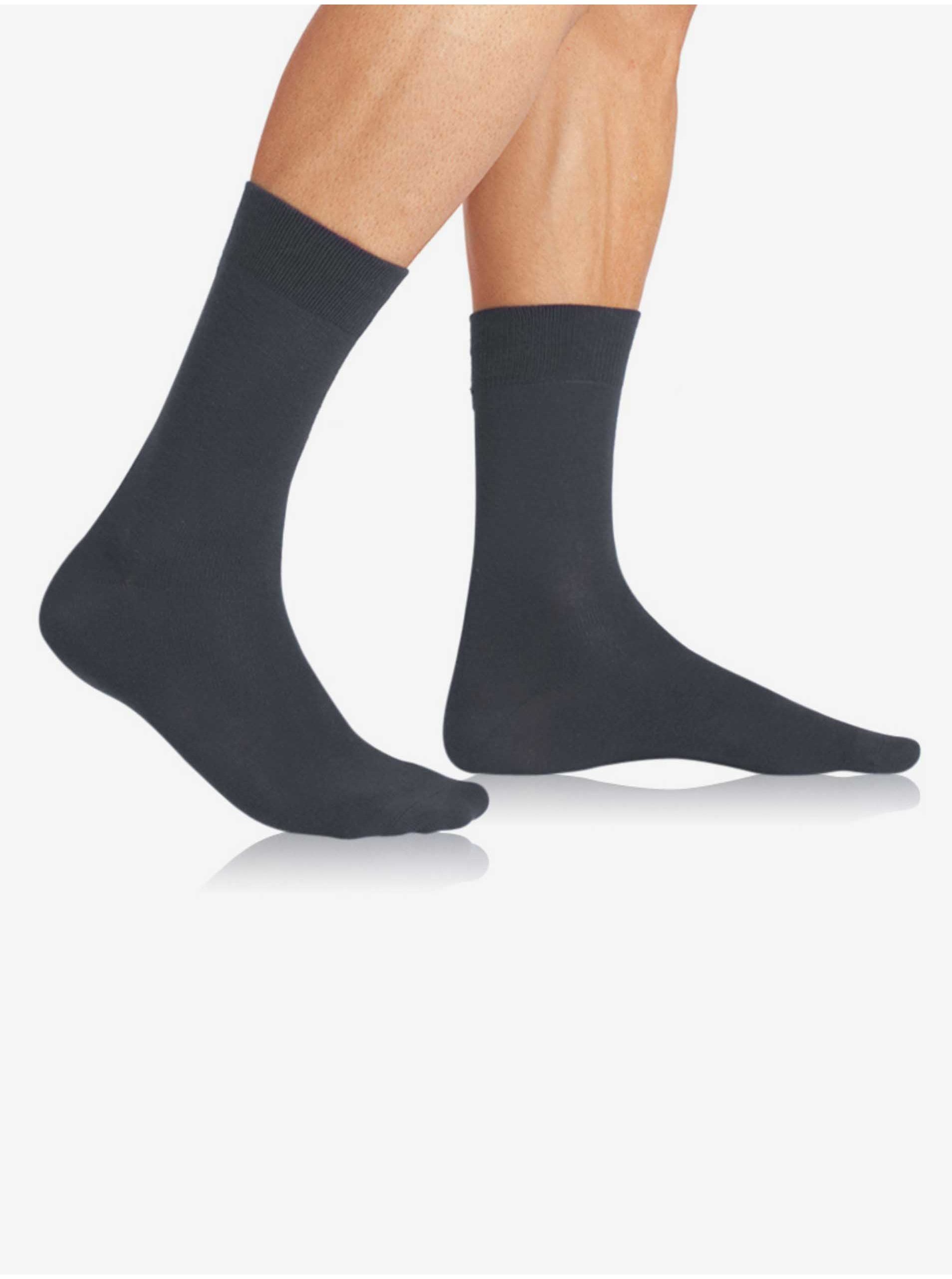 Lacno Tmavosivé pánske ponožky Bellinda GENTLE FIT SOCKS