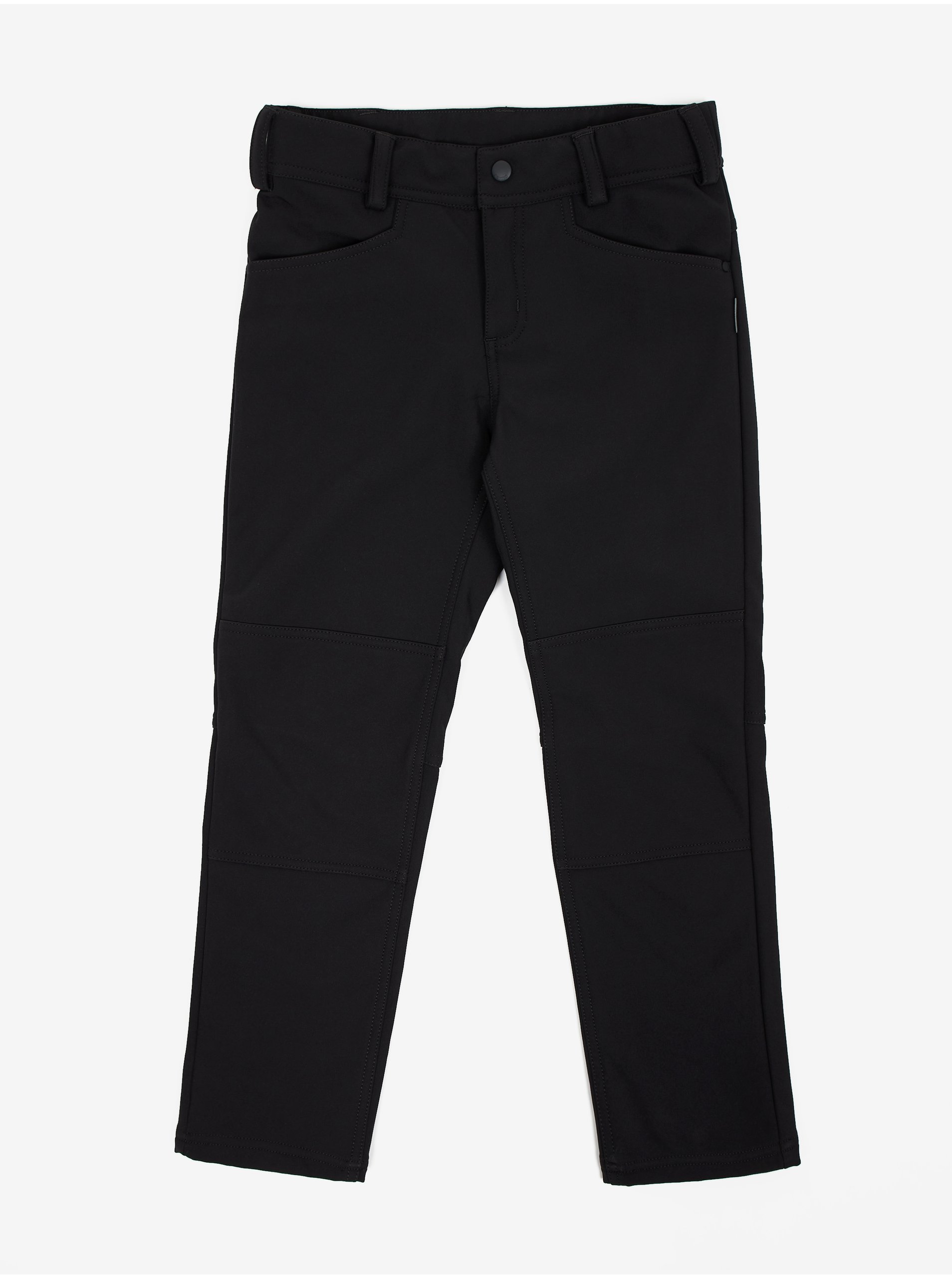 Levně Černé dětské nepromokavé softshellové kalhoty Reima