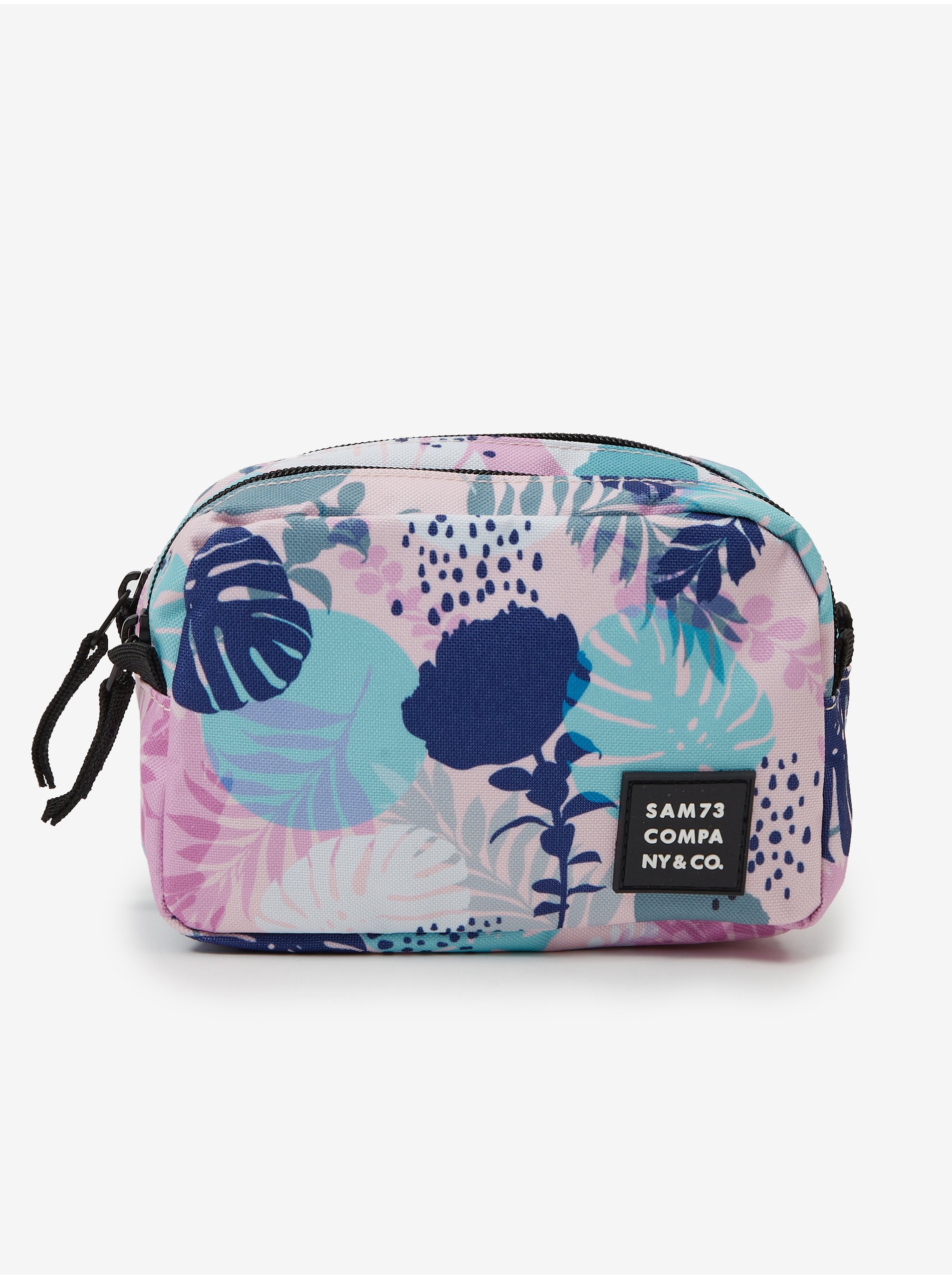Levně Modro-růžová dámská vzorovaná kosmetická taška SAM 73 Pexe
