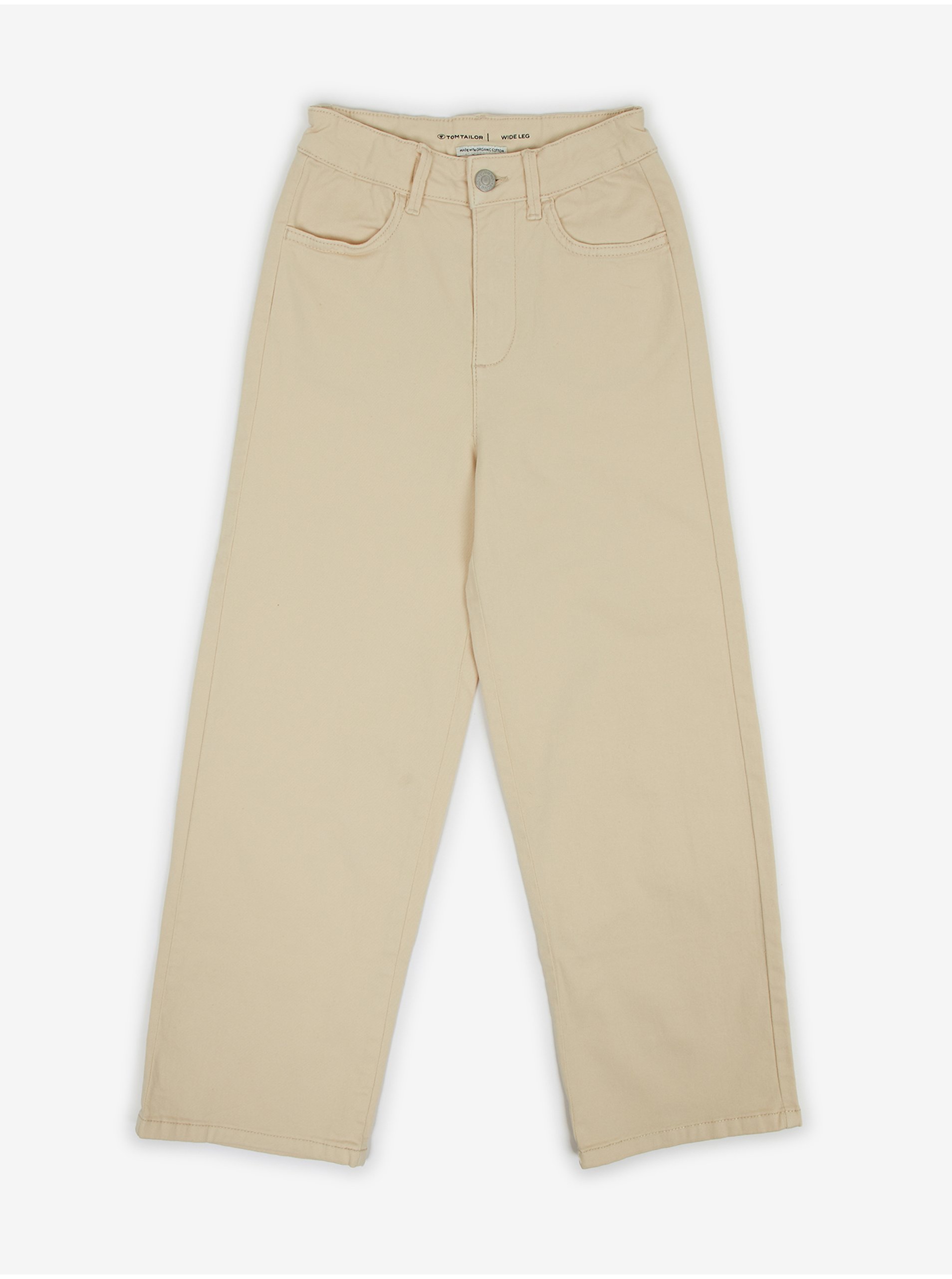 E-shop Béžové holčičí široké kalhoty Tom Tailor