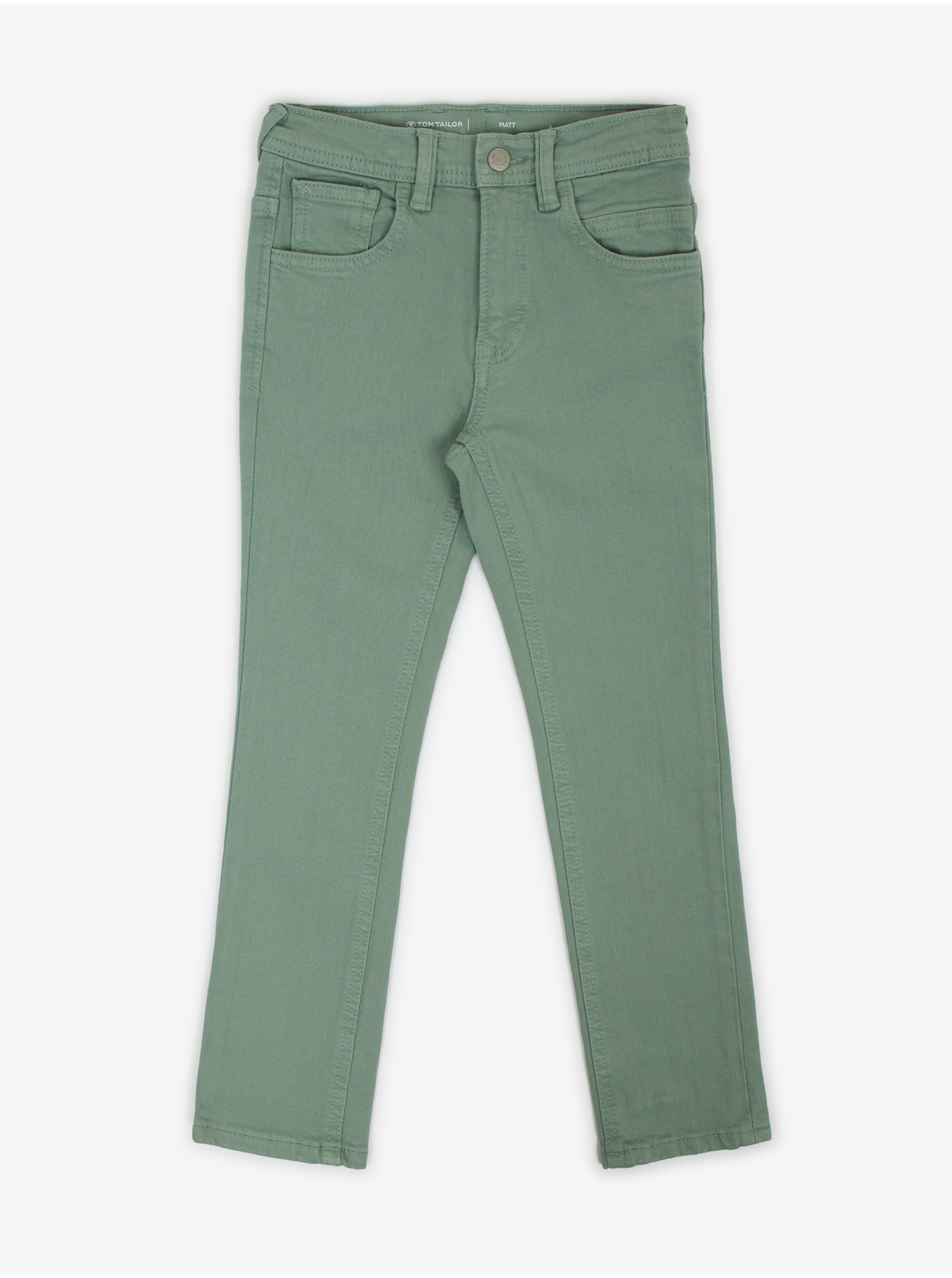 Levně Zelené klučičí kalhoty Tom Tailor
