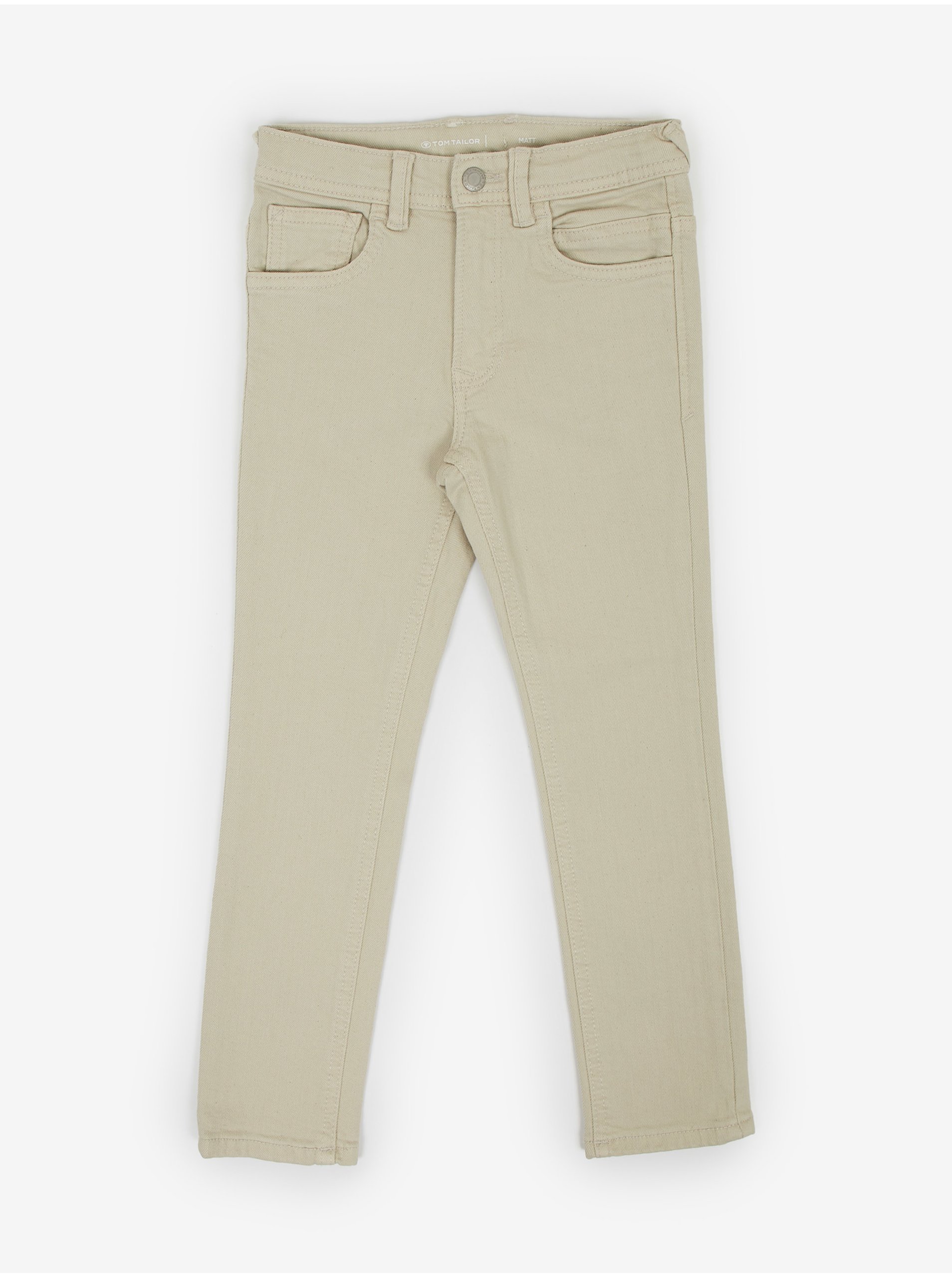 Levně Béžové klučičí kalhoty Tom Tailor