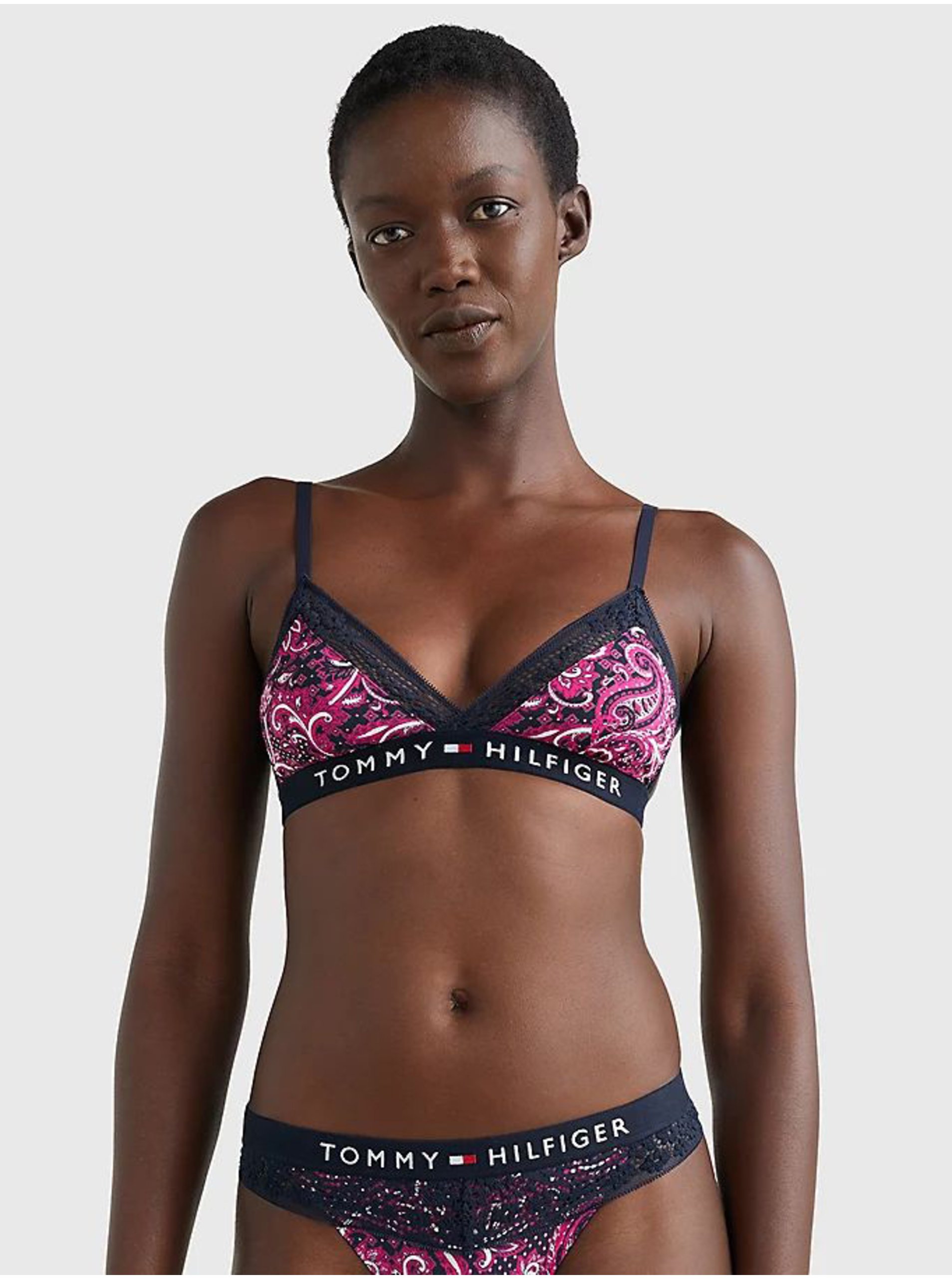 E-shop Podprsenky pre ženy Tommy Hilfiger Underwear - tmavoružová, tmavomodrá