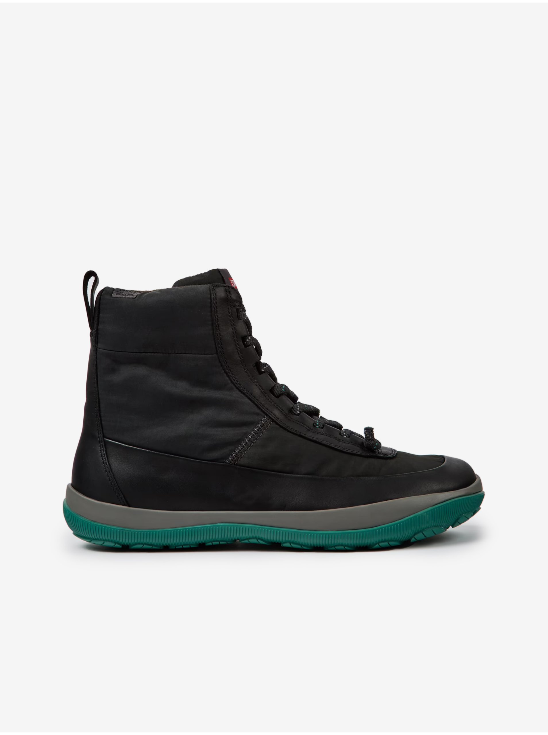 E-shop Černé pánské kotníkové kožené zimní boty Camper