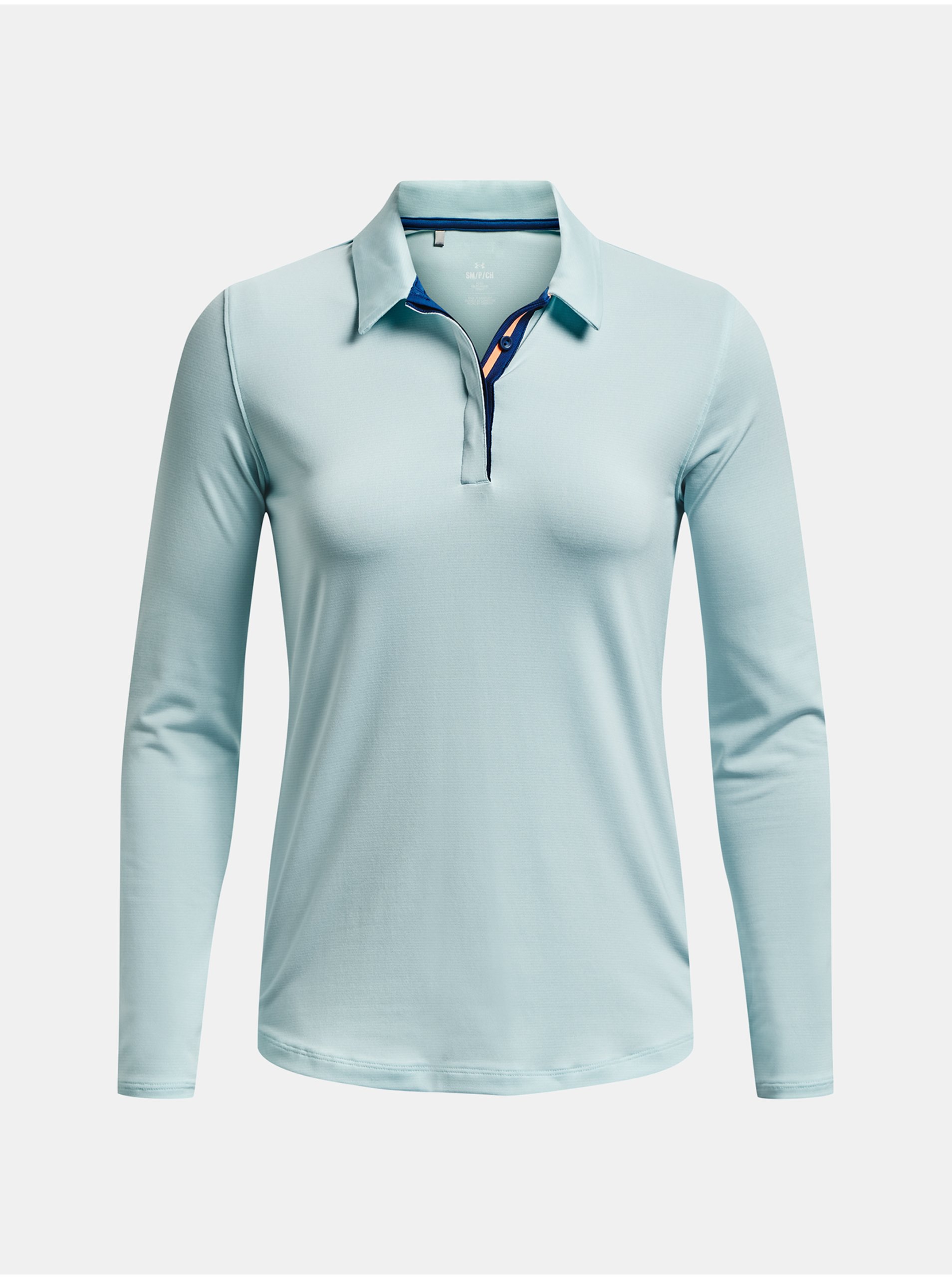 E-shop Světle modré dámské polo tričko Under Armour UA Zinger MicroStripe LSPolo