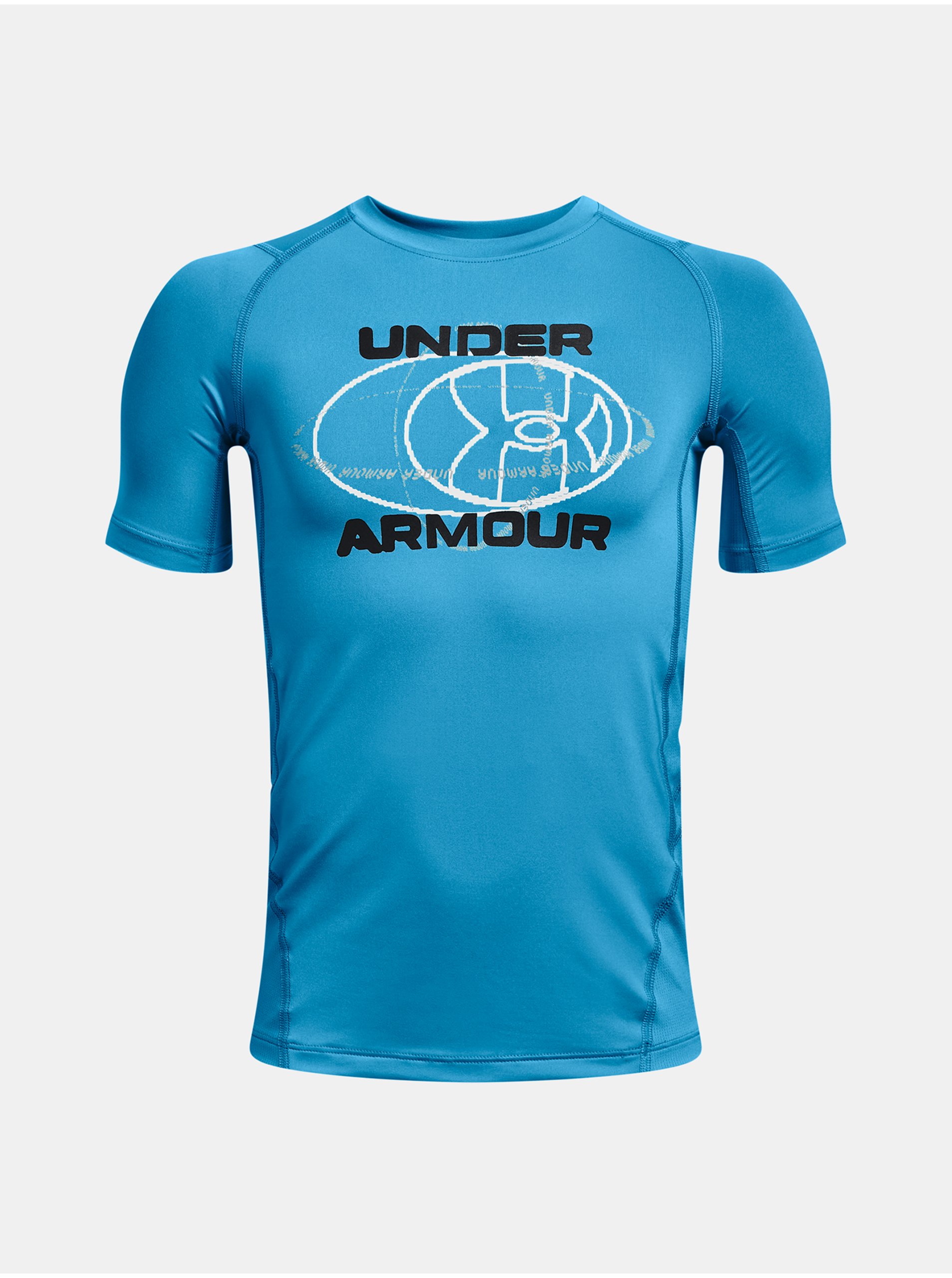 Levně Modré klučičí sportovní tričko Under Armour UA HG Armour Novelty SS