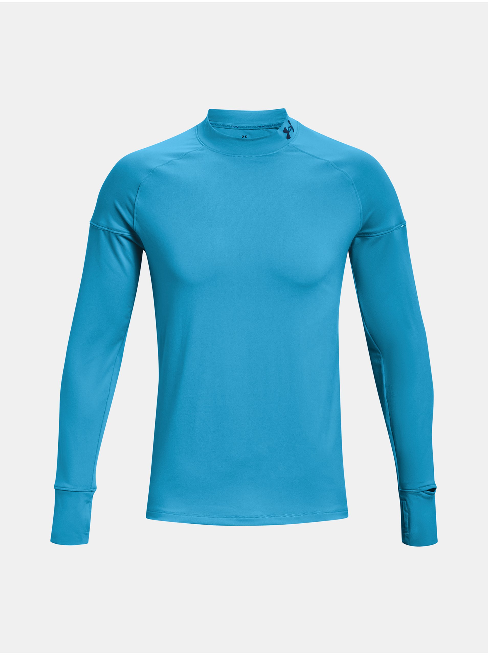 Lacno Modré pánske športové tričko Under Armour UA OUTRUN THE COLD LS