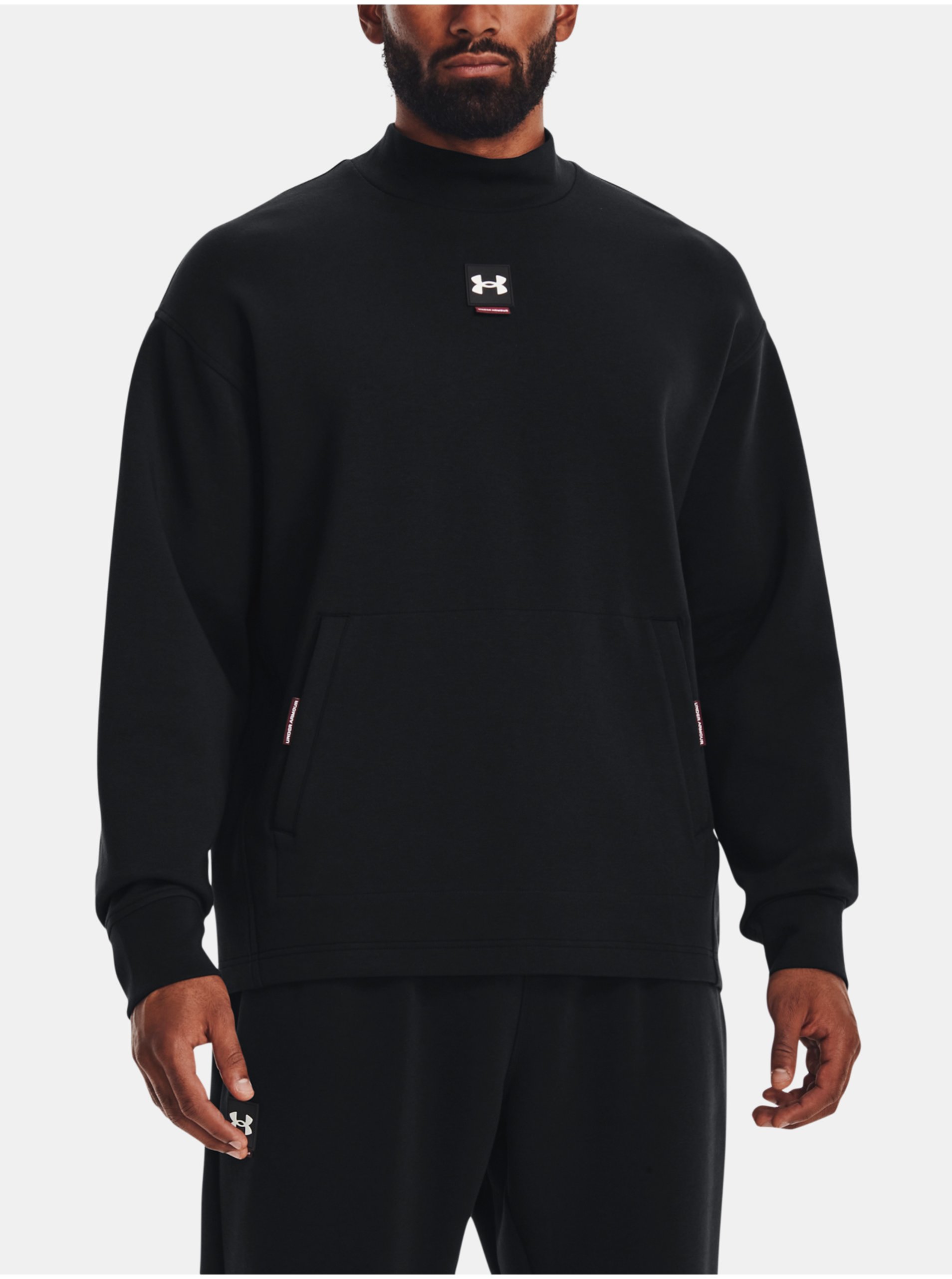 Levně Černá pánská mikina Under Armour UA Summit Knit Mock