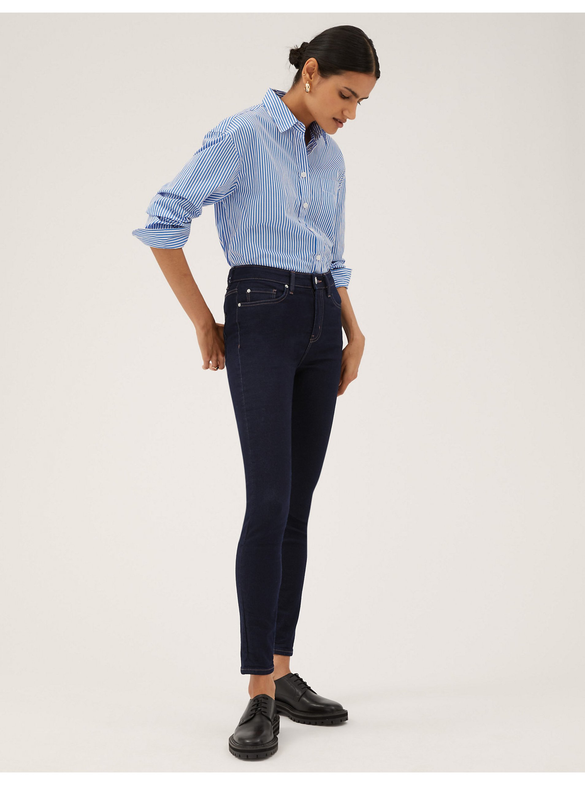 E-shop Tmavě modré dámské džíny Marks & Spencer Ivy