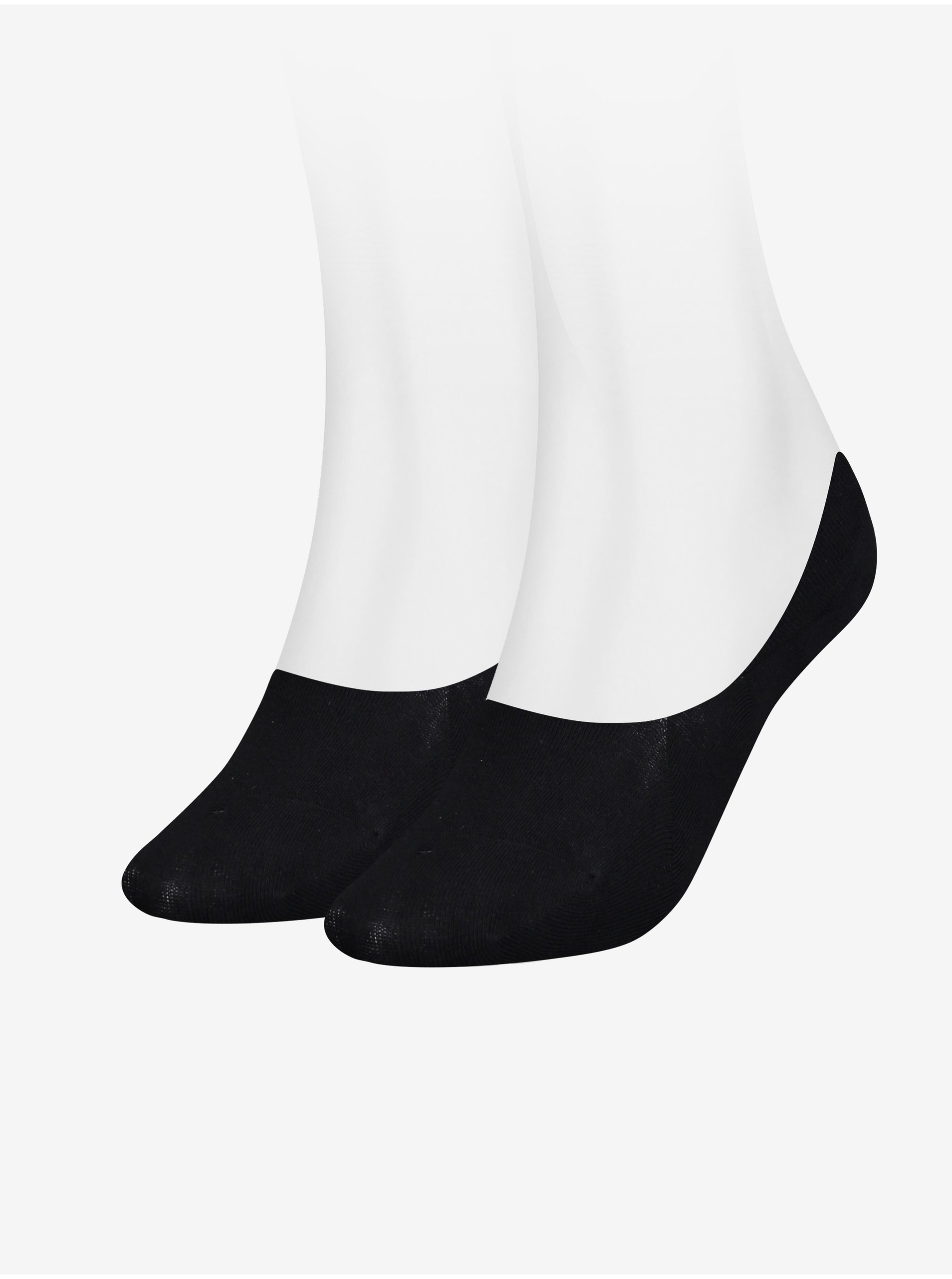 Levně Sada dvou párů černých dámských ponožek Tommy Hilfiger